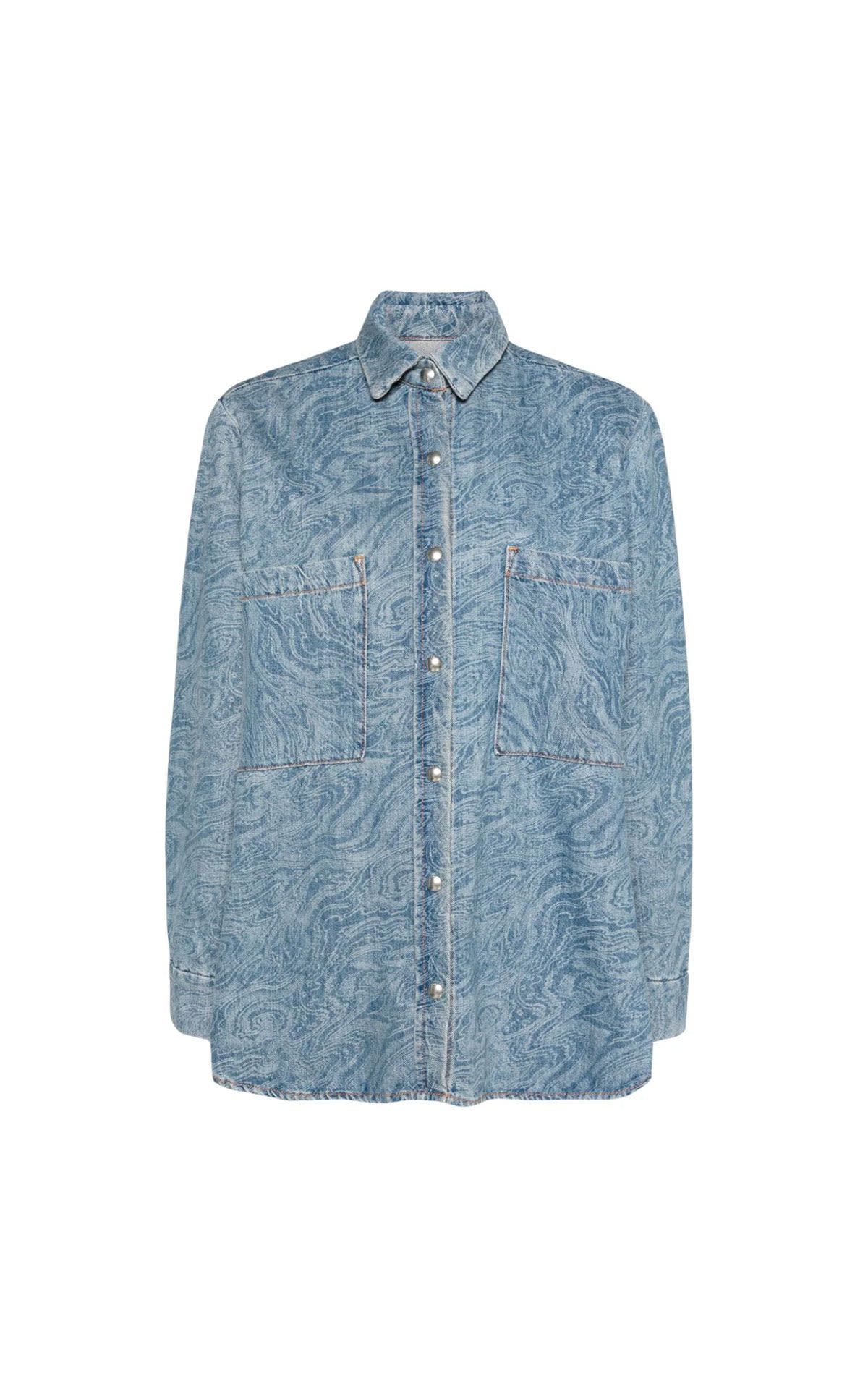 Printed denim overshirt  iro paris outlet barcelona la roca village