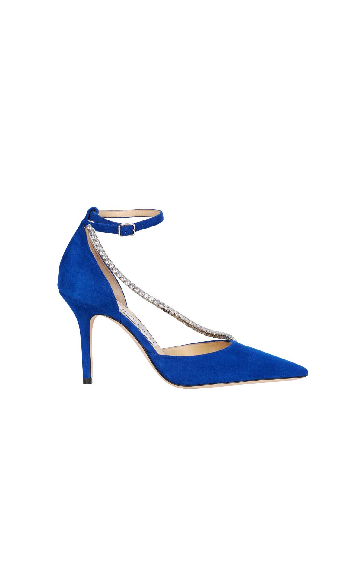 Blue stiletto heeled shoe Jimmy Choo