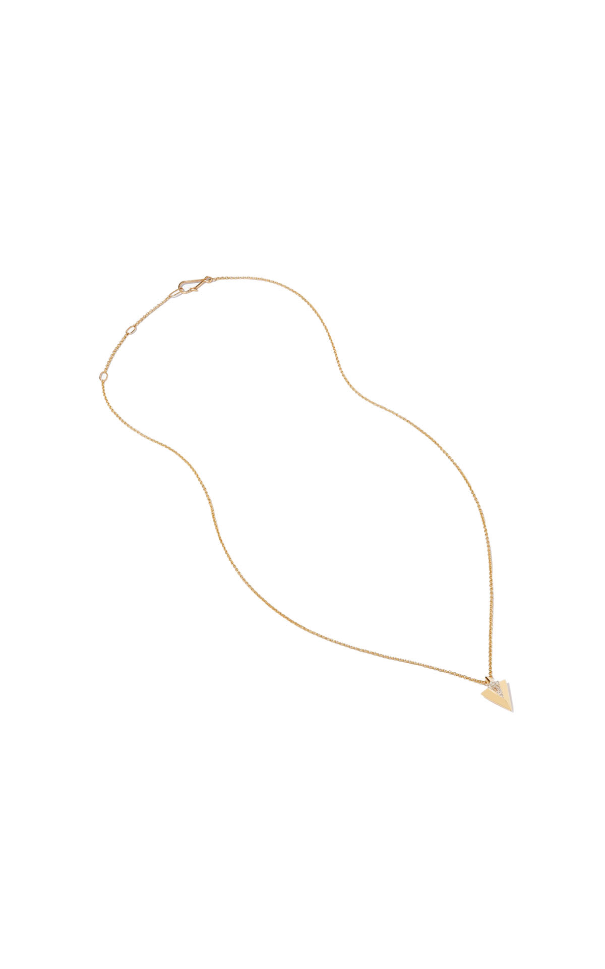 Annoushka Flight 18ct yellow gold arrow diamond necklace from Bicester Village
