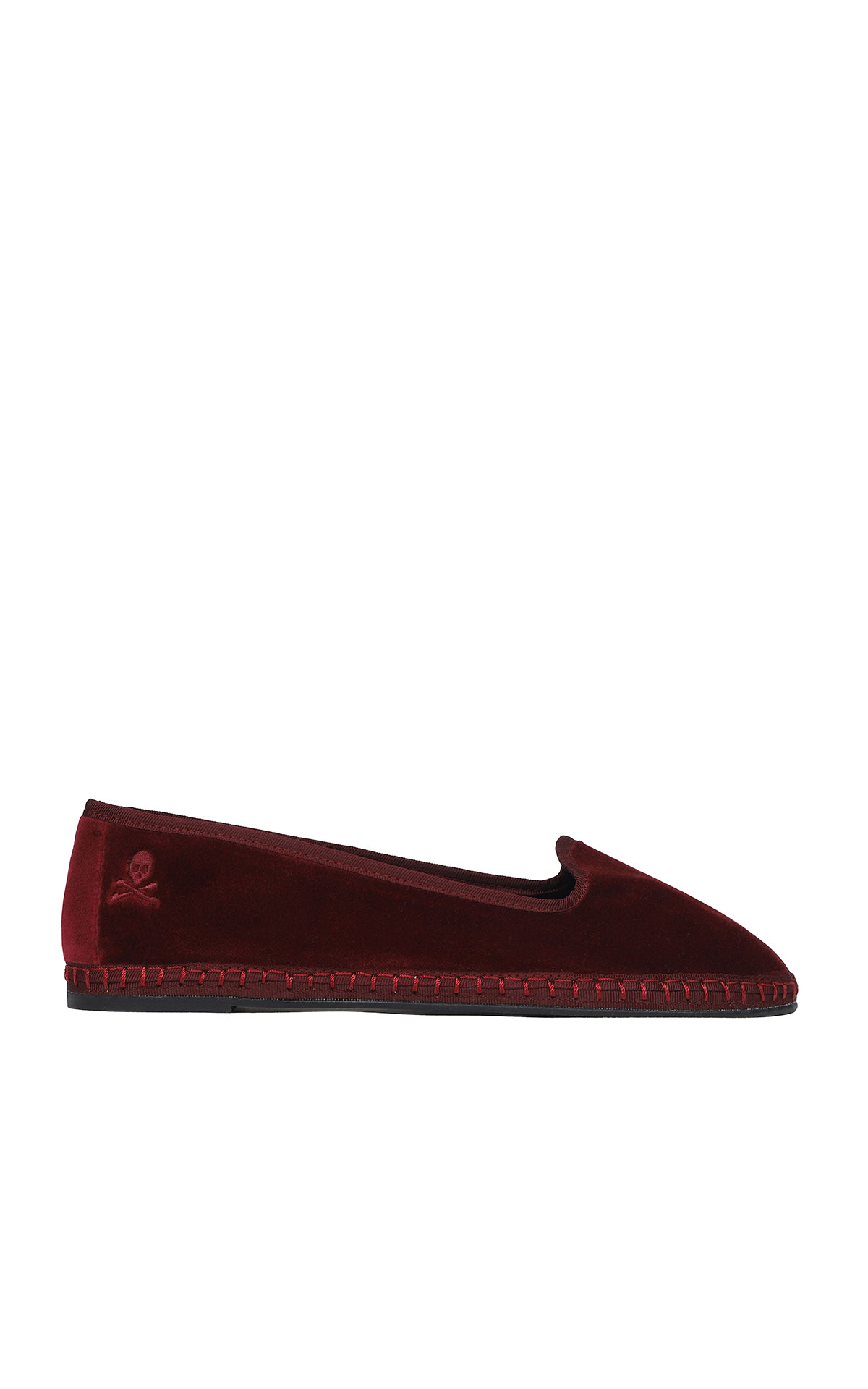 Garnet suede ballerina Scalpers Woman