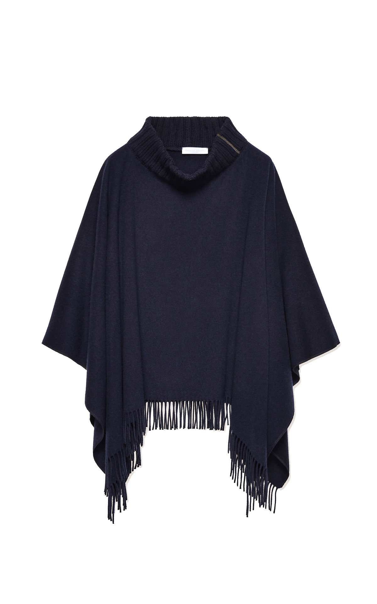 Poncho con frange nero Fabiana Filippi