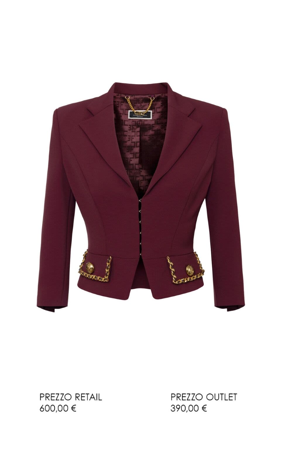 Fabiana Filippi burgundy cropped jacket