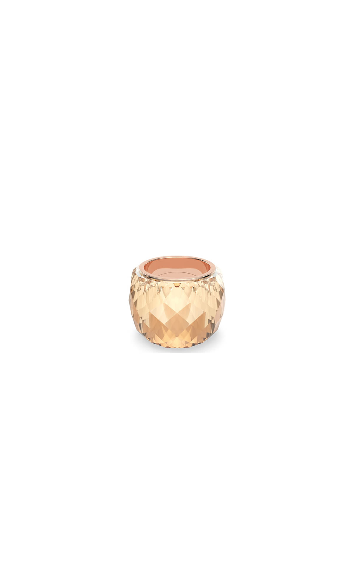 Anello Nirvana rosa, interno placcato PVD oro rosa Swarovski