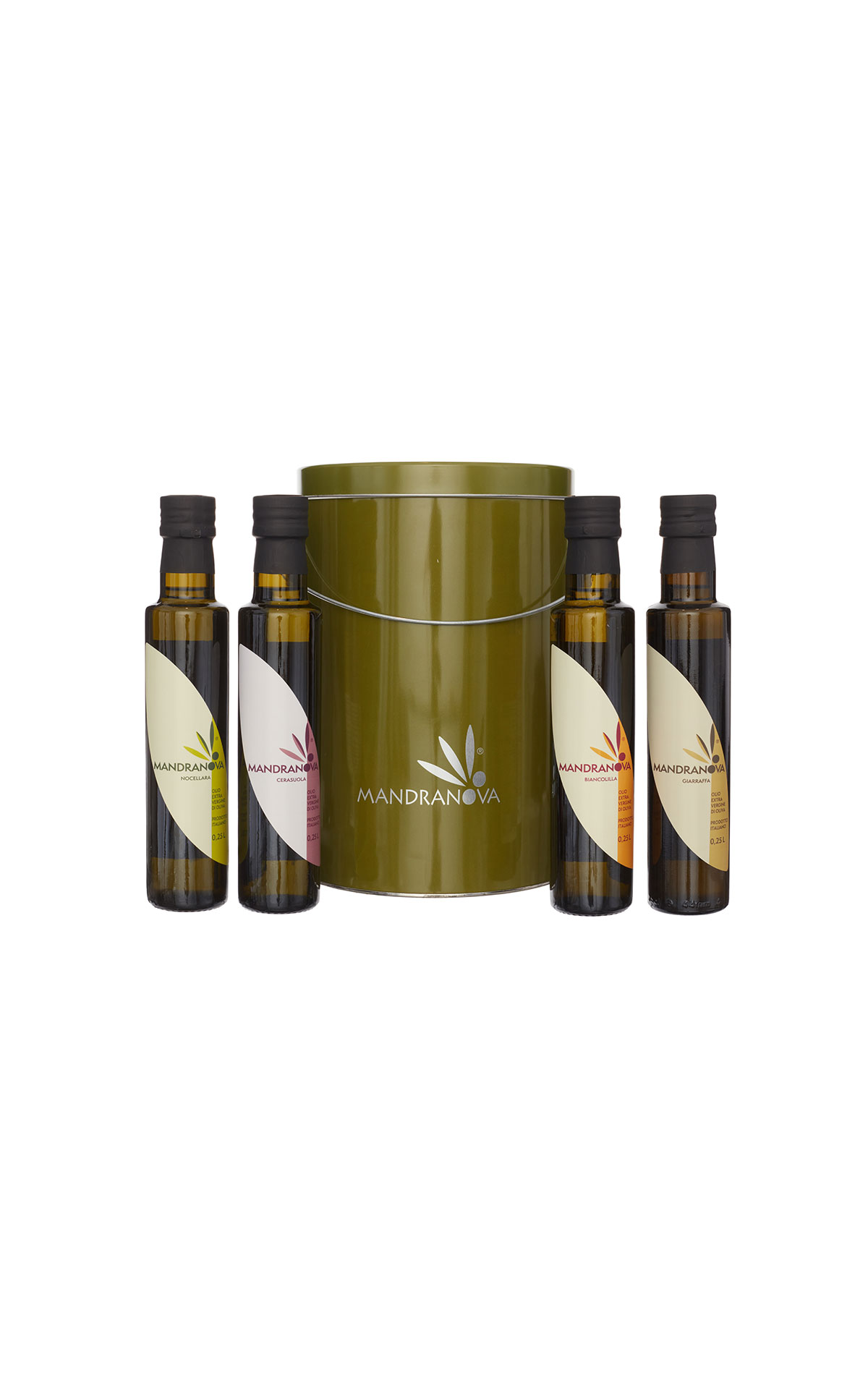 LA TUA Mandranova 4 bottles of monocultivar olive oils in a gift tin from Bicester Village