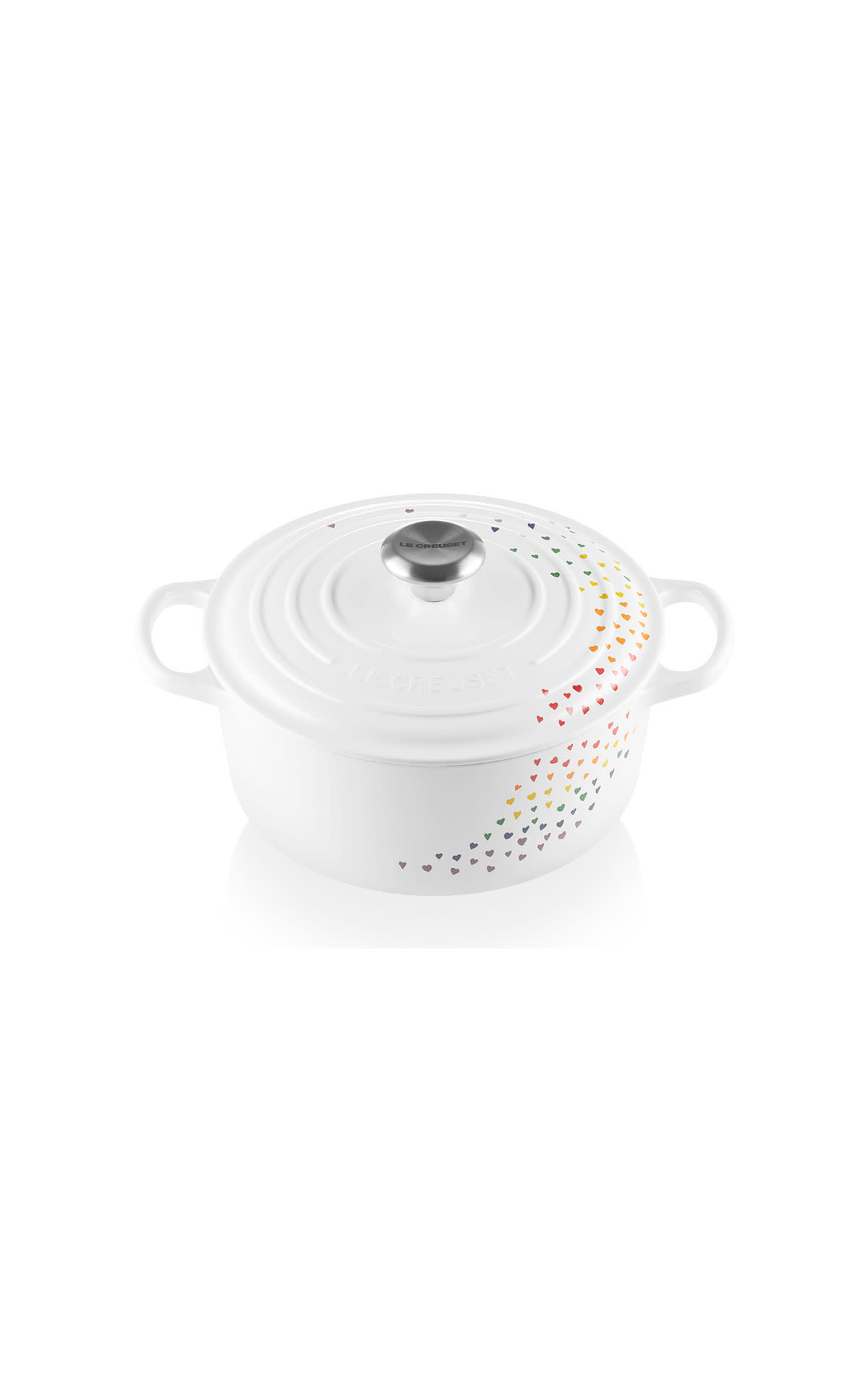 Le Creuset Loving casserole white round from Bicester Village