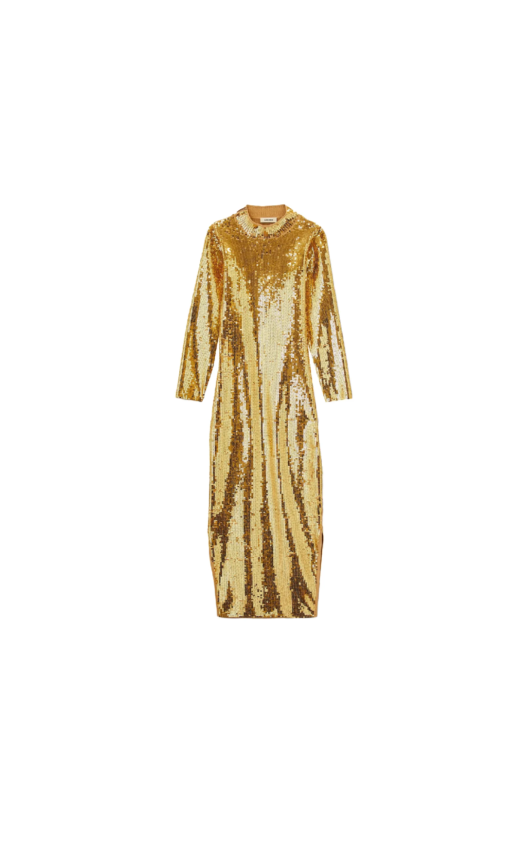 Gold sequin dress sandro outlet madrid las rozas village