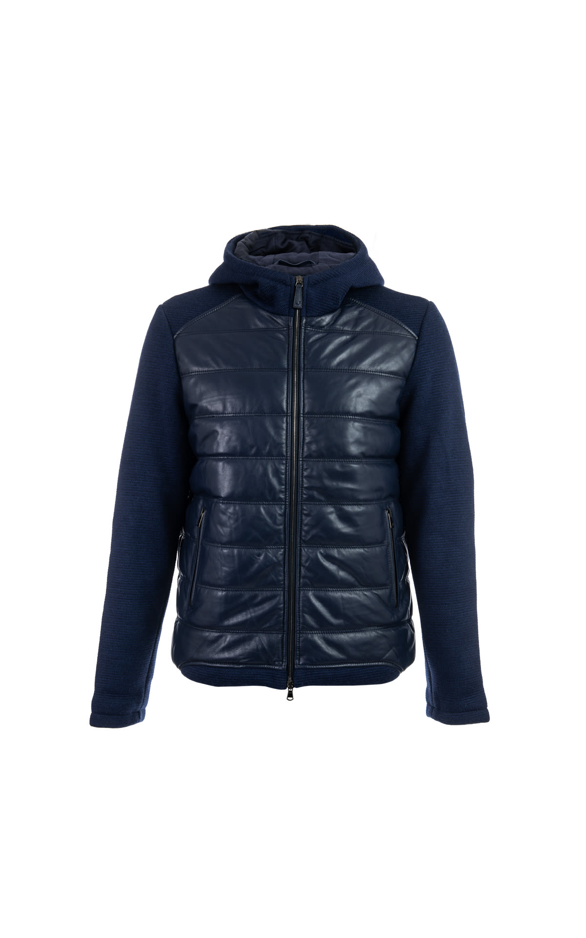 Jacob Cohen Blue nappa leather jacket for men