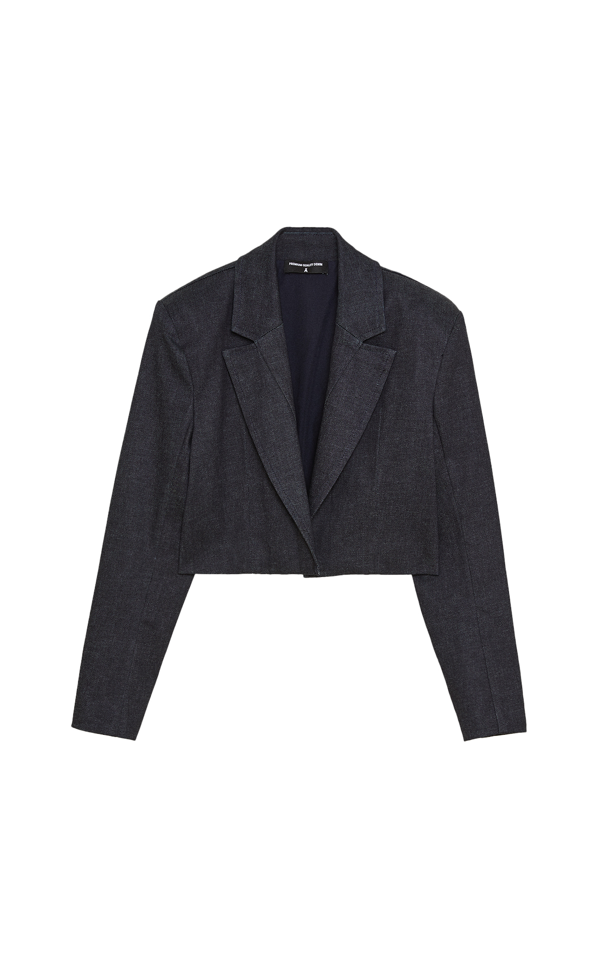 Patrizia Pepe Denim cropped blazer 