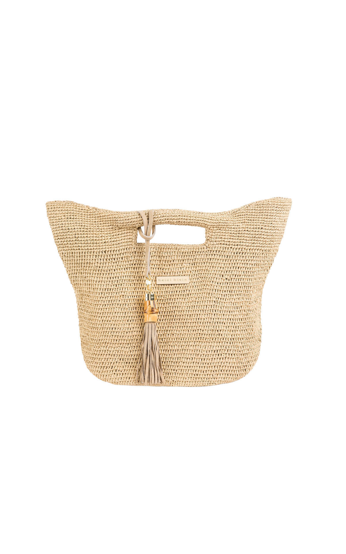 Heidi Klein Grace bay mini raffia bucket bag from Bicester Village