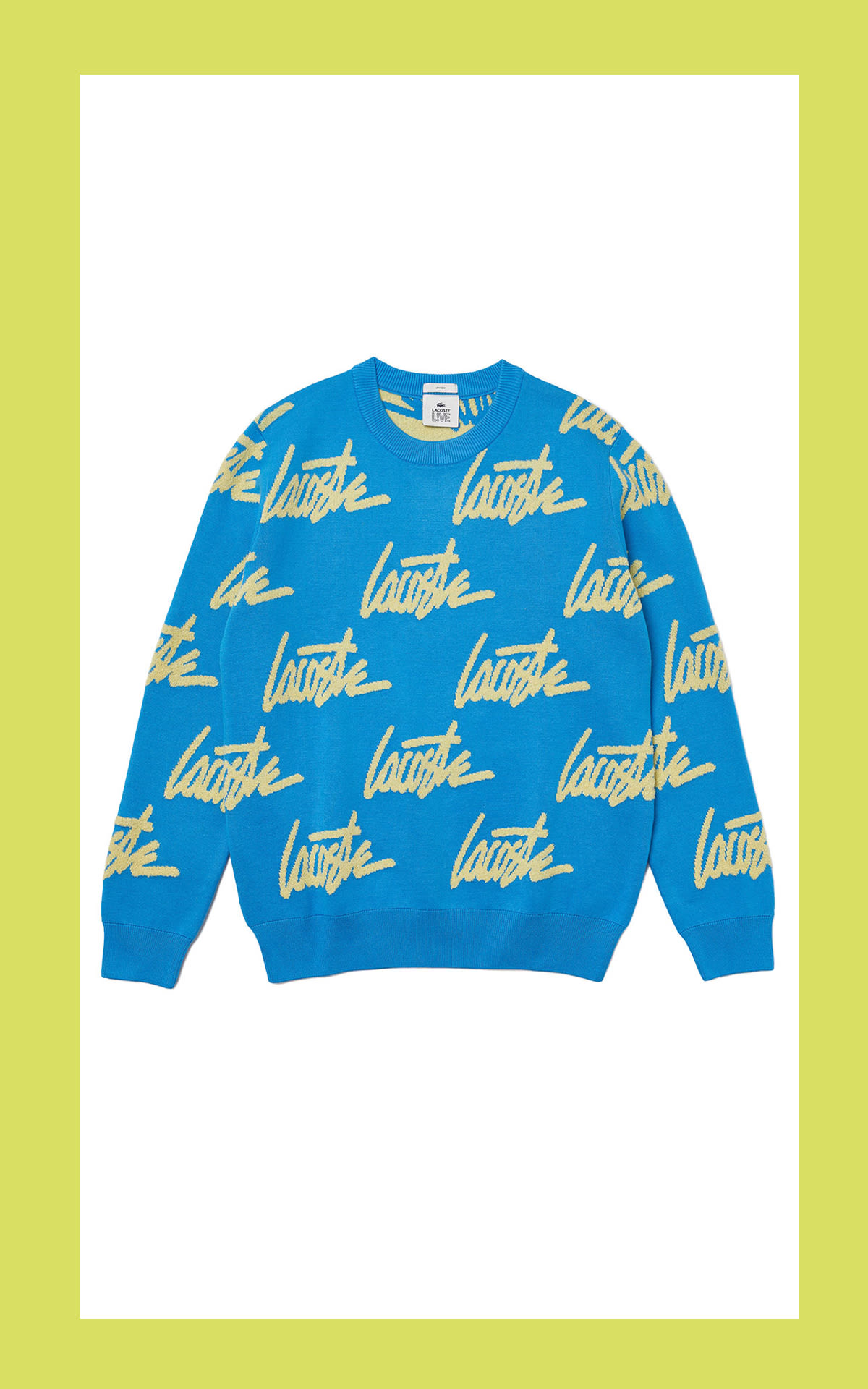 Blue sweater with brand logo Lacoste