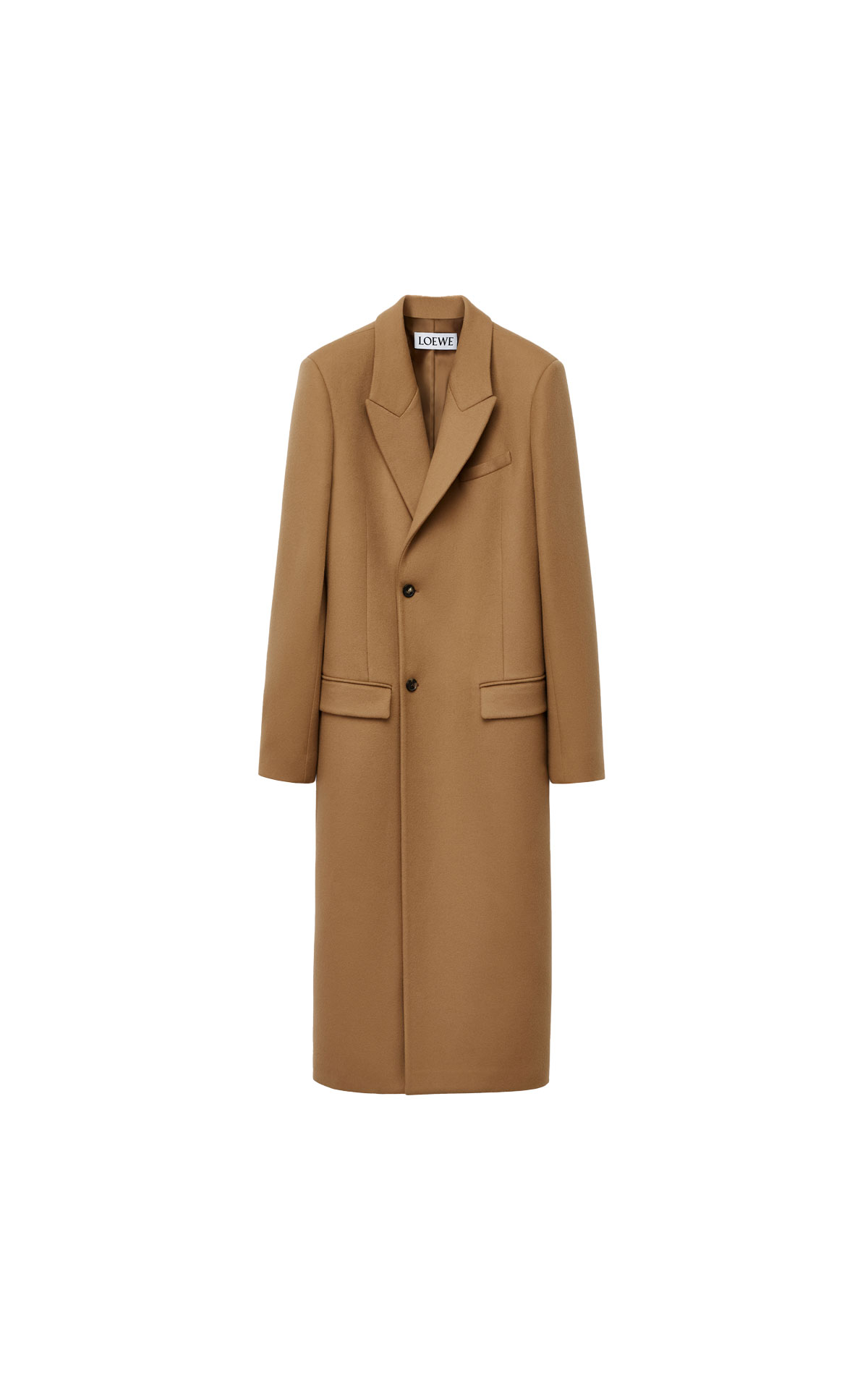 Loewe Long double breasted camel coat from Bicester Village
