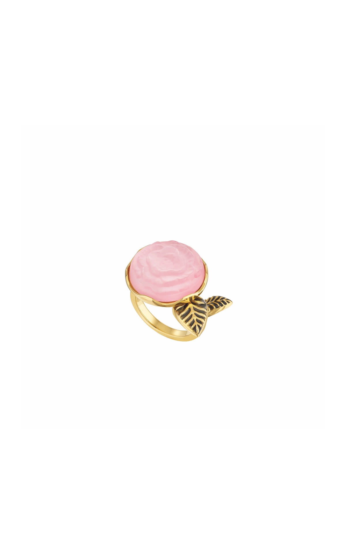 Lalique Lalique peony pink ring from Bicester Village
