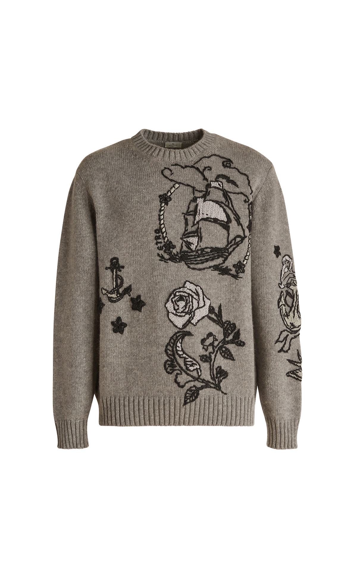 Jersey de punto estampado con cuello redondo Etro