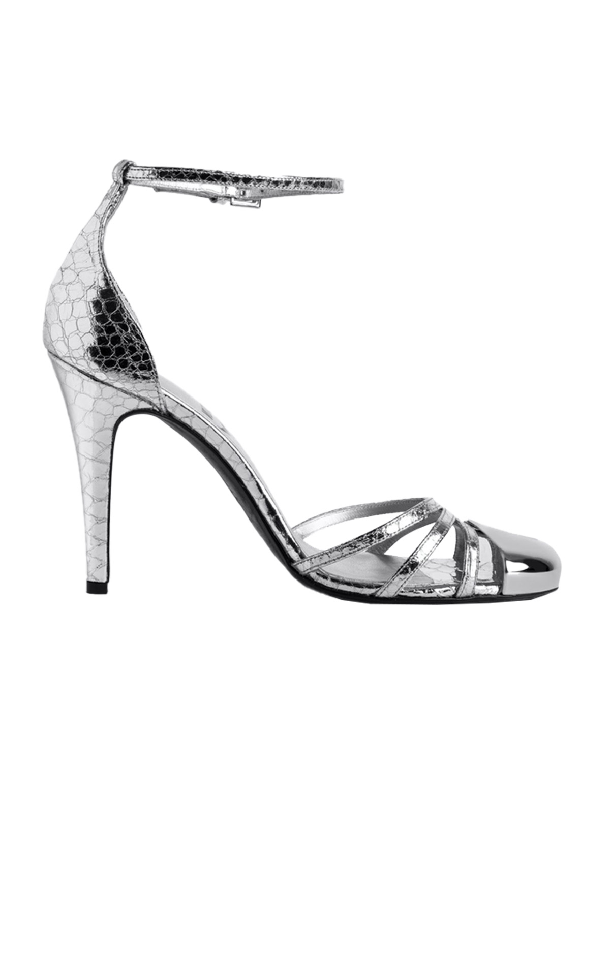 Silver stiletto heeled shoe Zadig and Voltaire