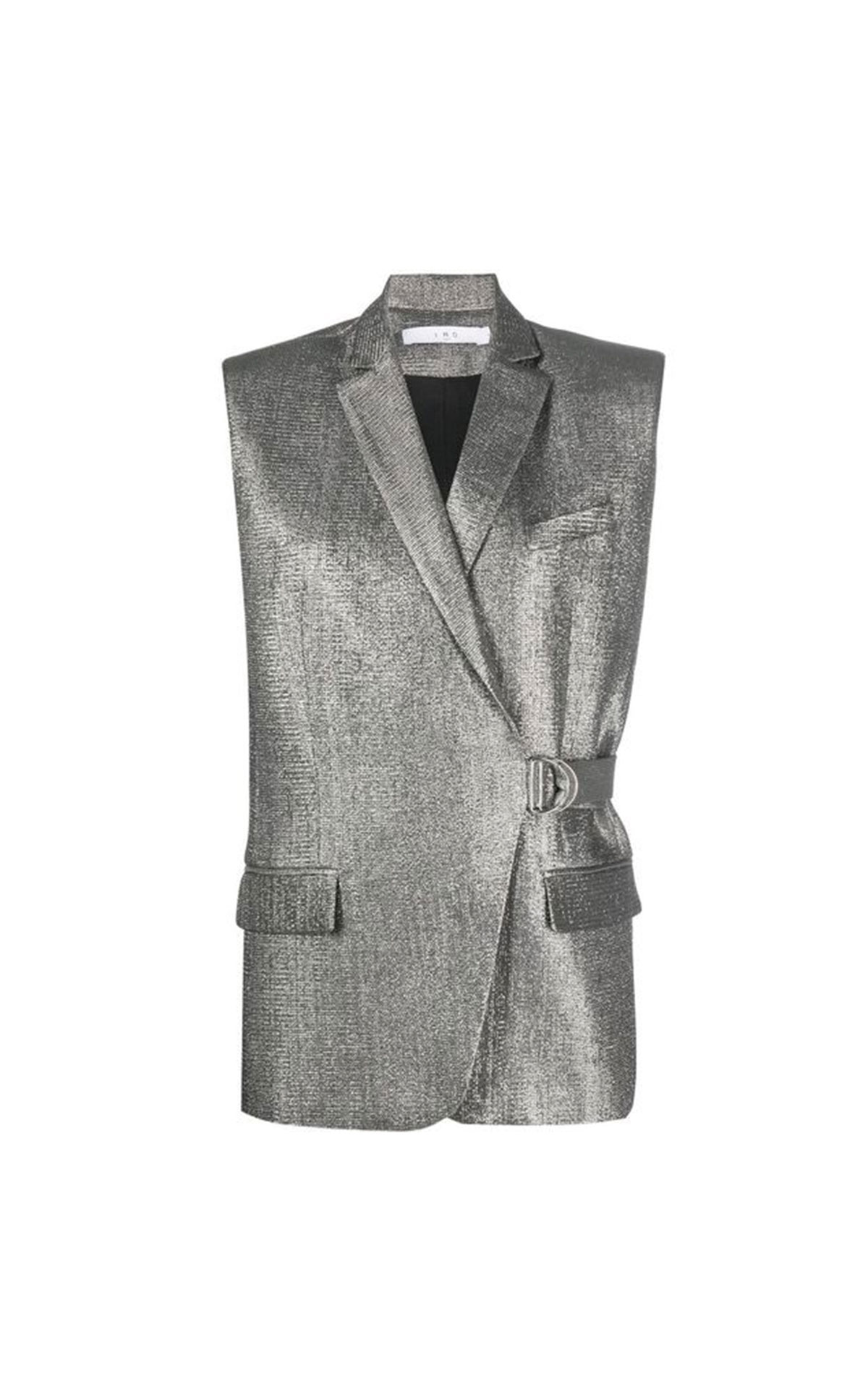 Satin silver vest iro paris outlet barcleona la roca village