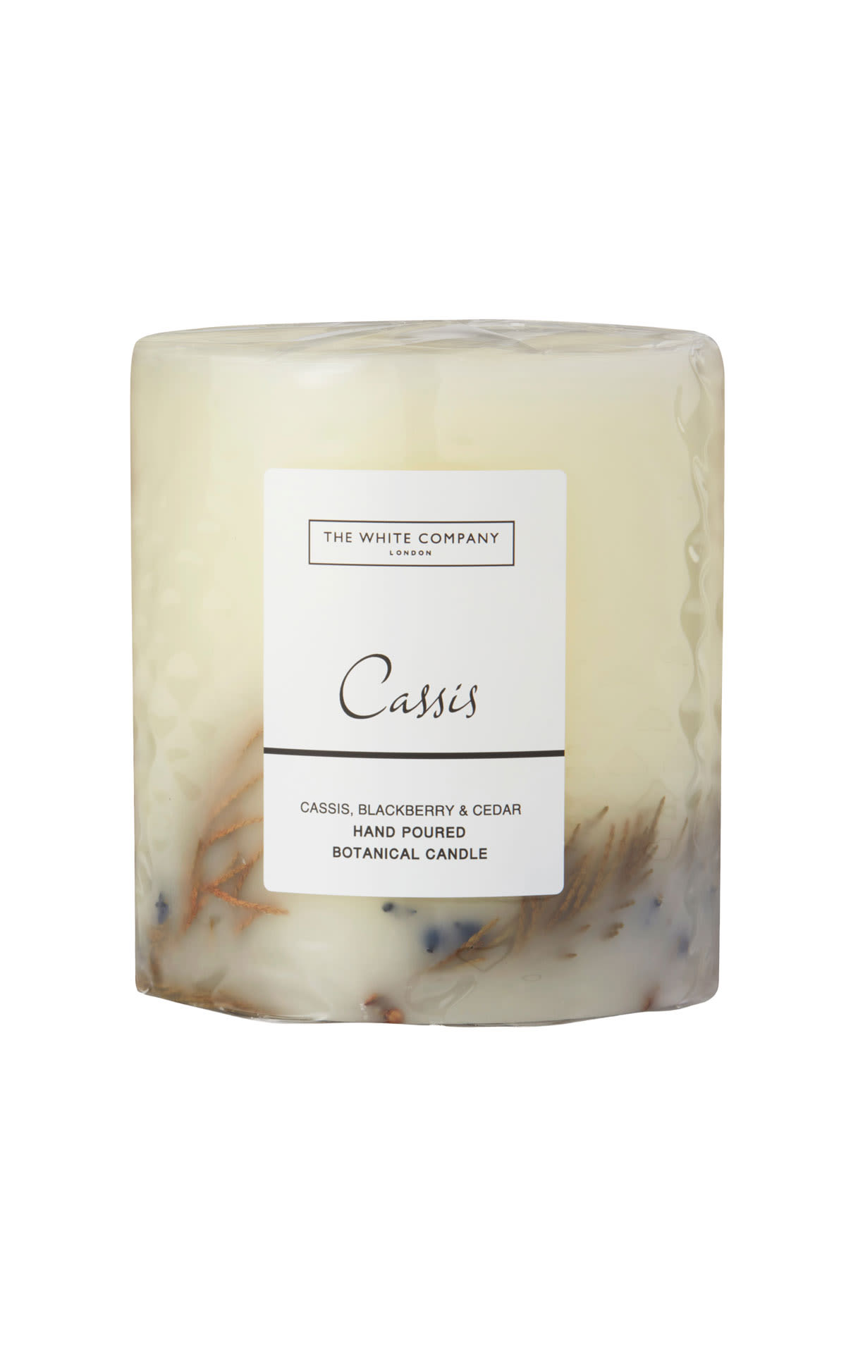 The White Company Cassis medium botanical candle from Bicester Village