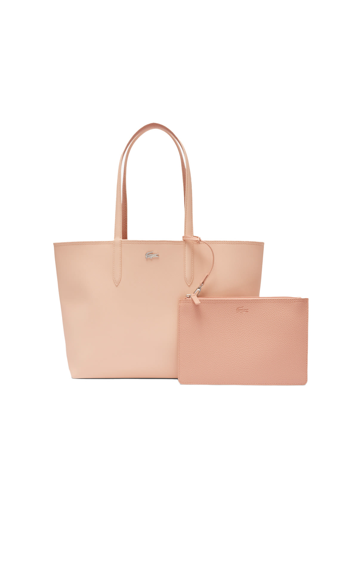 Lacoste Anna reversible tote pouch angora latte from Bicester Village