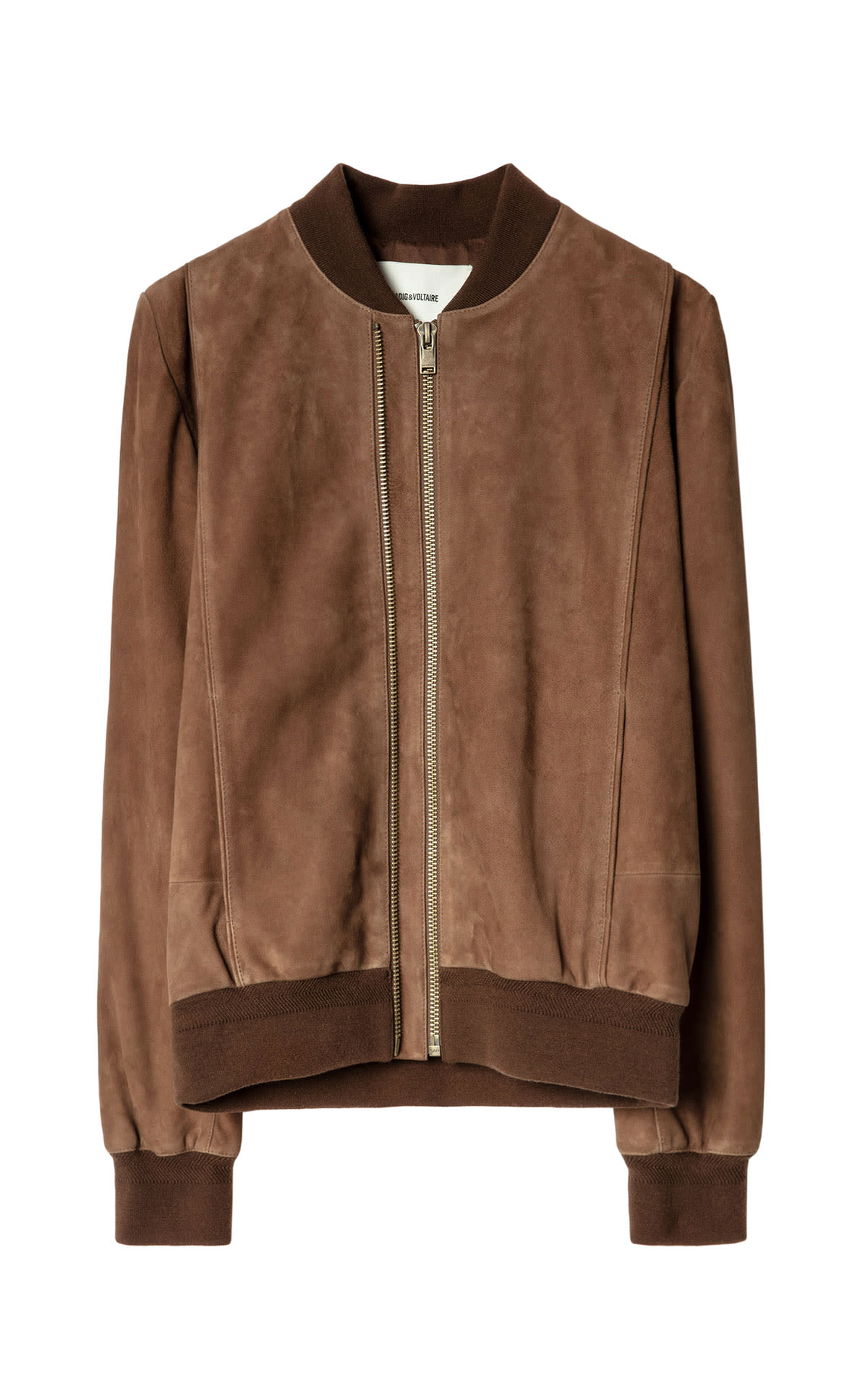 Brown leather jacket Zadig & Voltaire