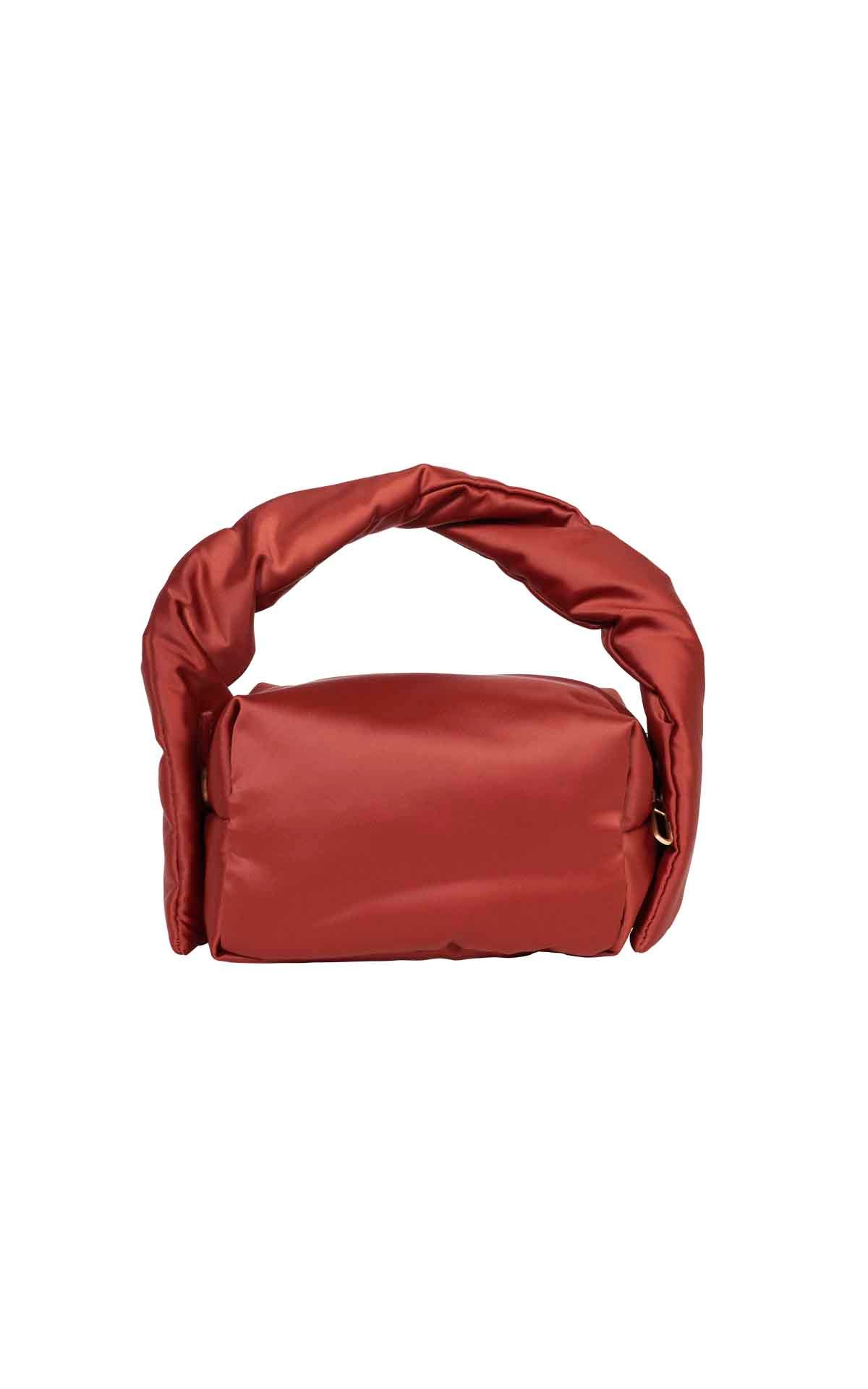 Bolso acolchado satinado rojo Adolfo Dominguez