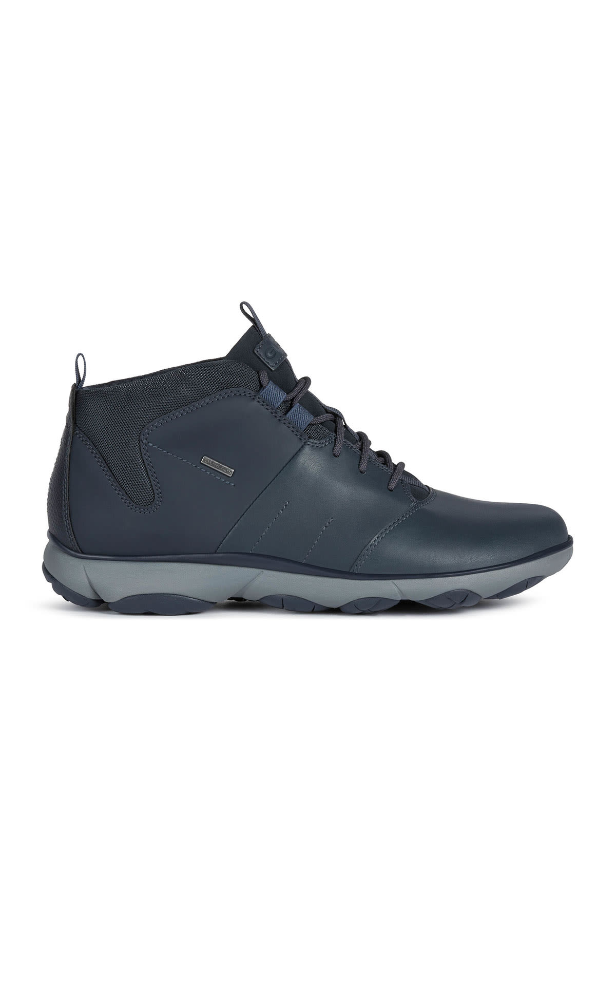 Men's navy blue leather boots Geox