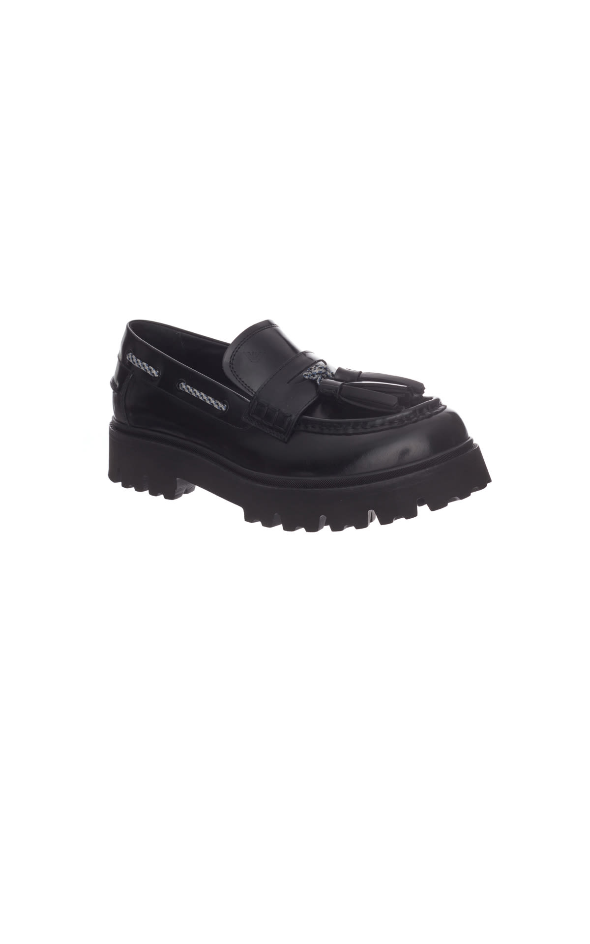 Armani Plain black loafers from Bicester Village