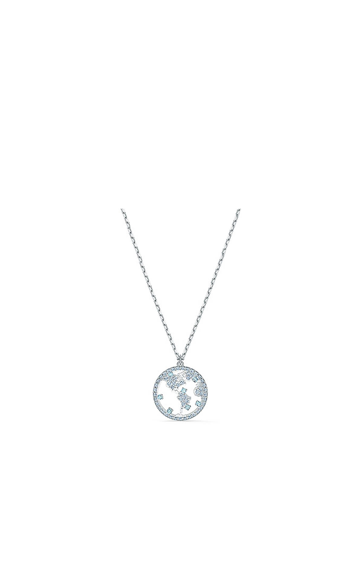 Swarovski Rhodium-plated white Globe necklace