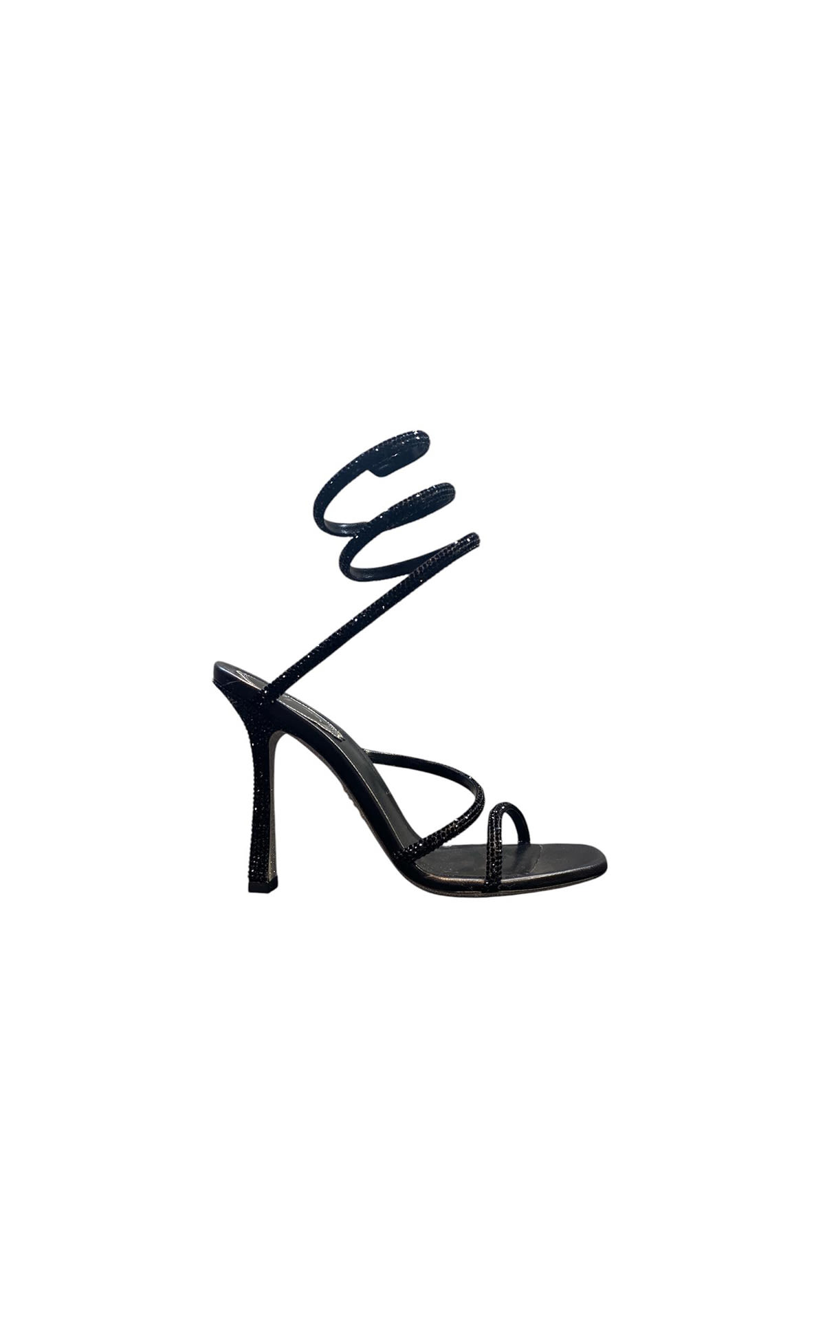 Rene Caovilla Sandalo Cleo in raso nero