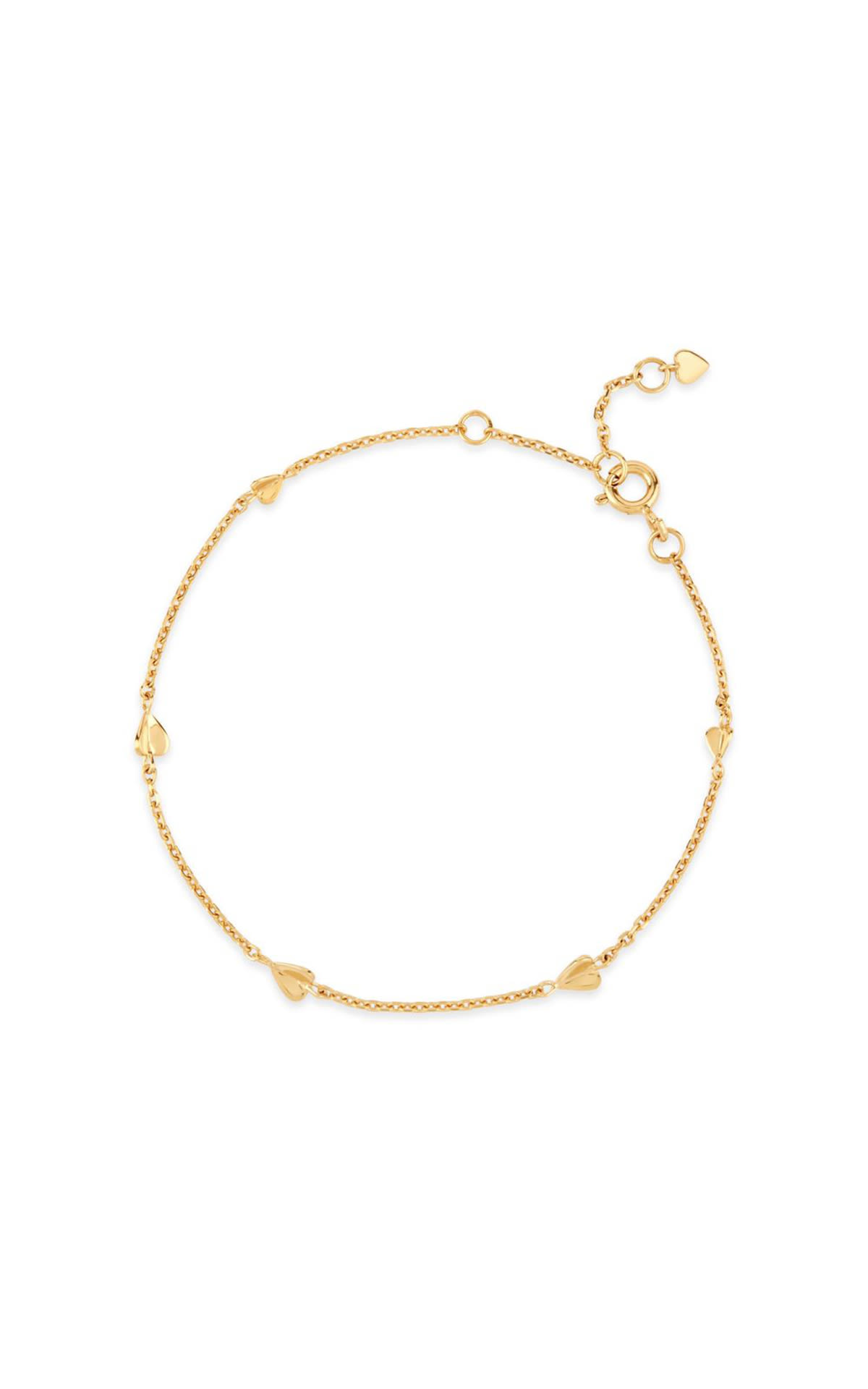Dinny Hall Bijou folded heart bracelet - gold from Bicester Village