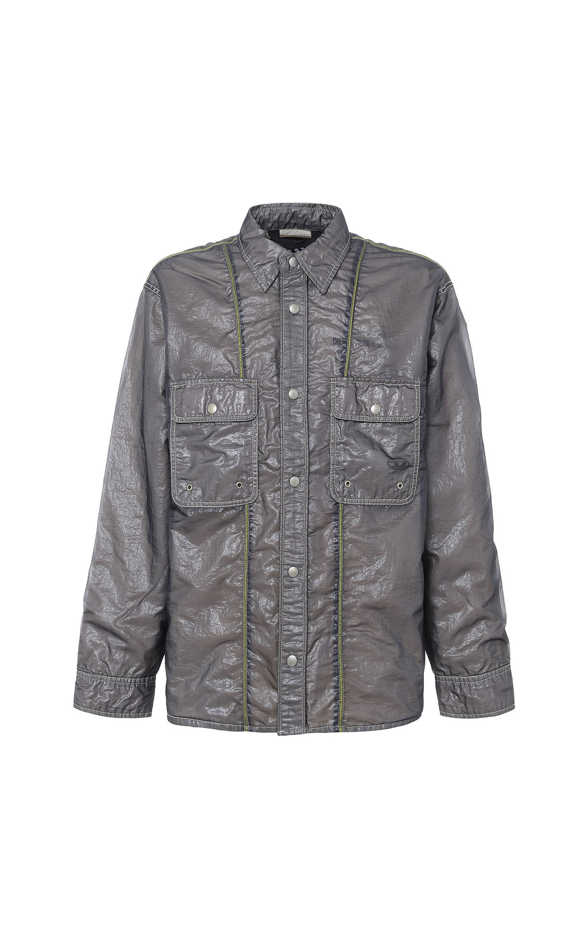 metallic gray jacket Diesel
