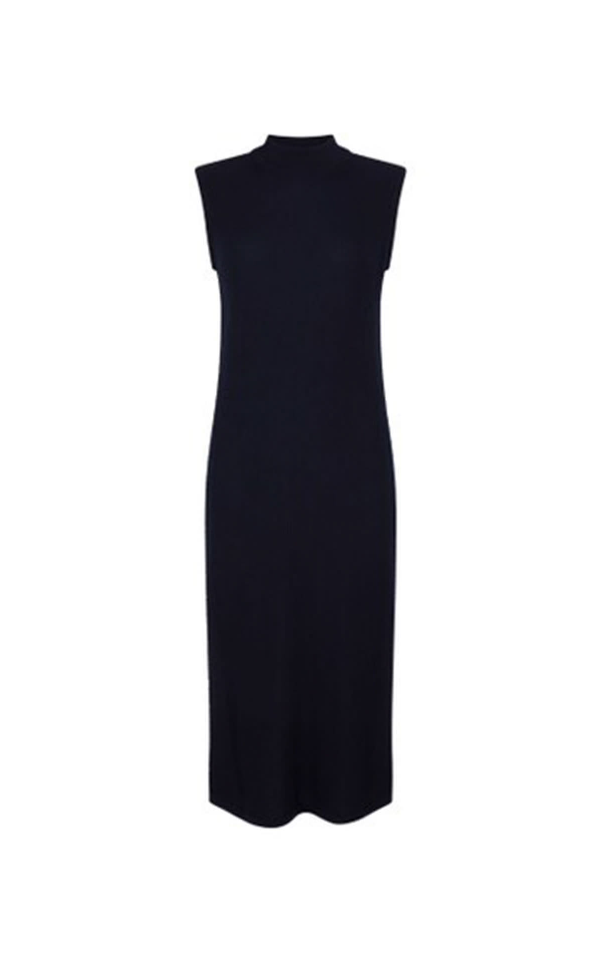 N.Peal Sleeveless mock neck dress navy from Bicester Village