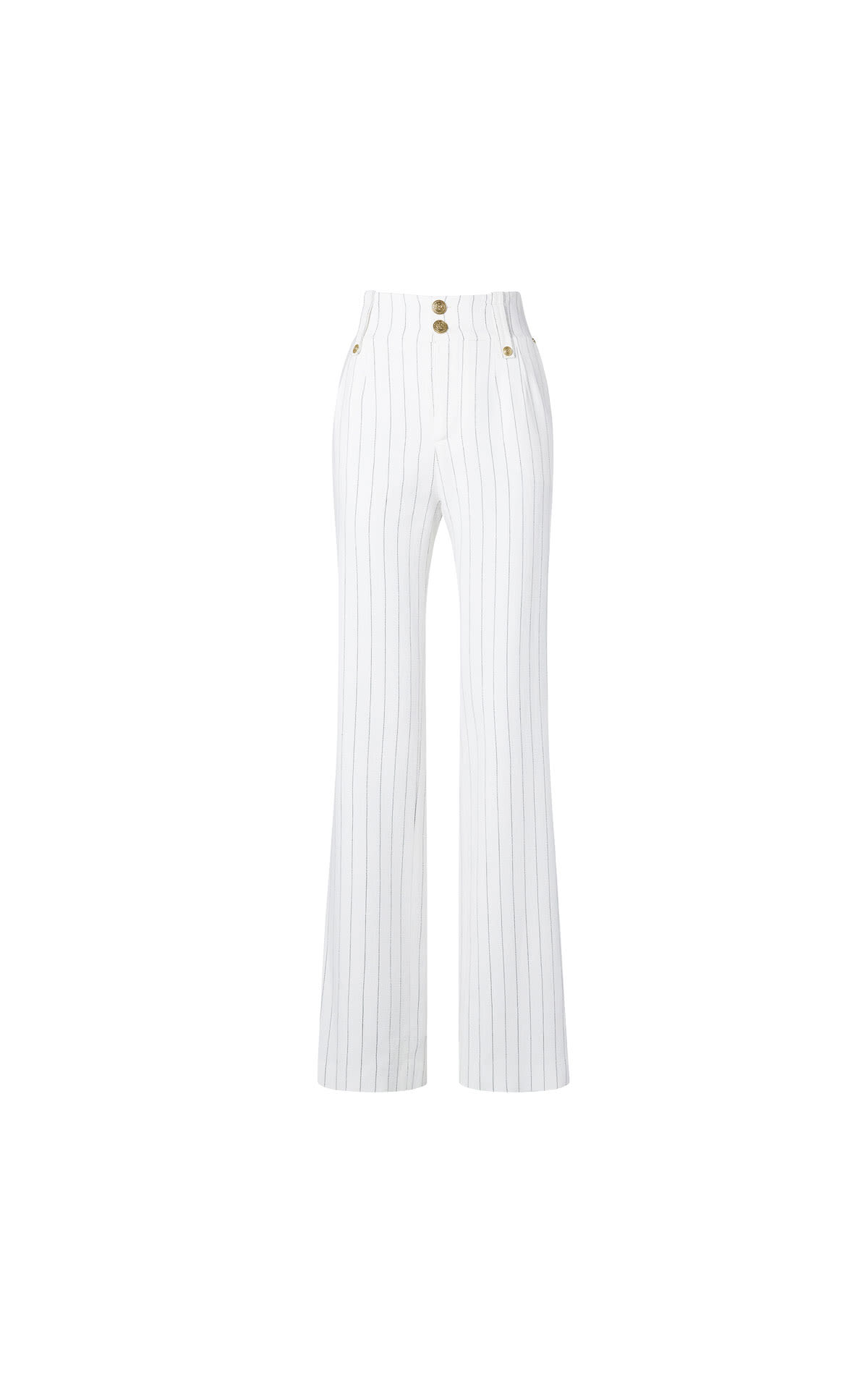 Holland Cooper High waisted straight trouser (oyster linen pinstripe) from Bicester Village