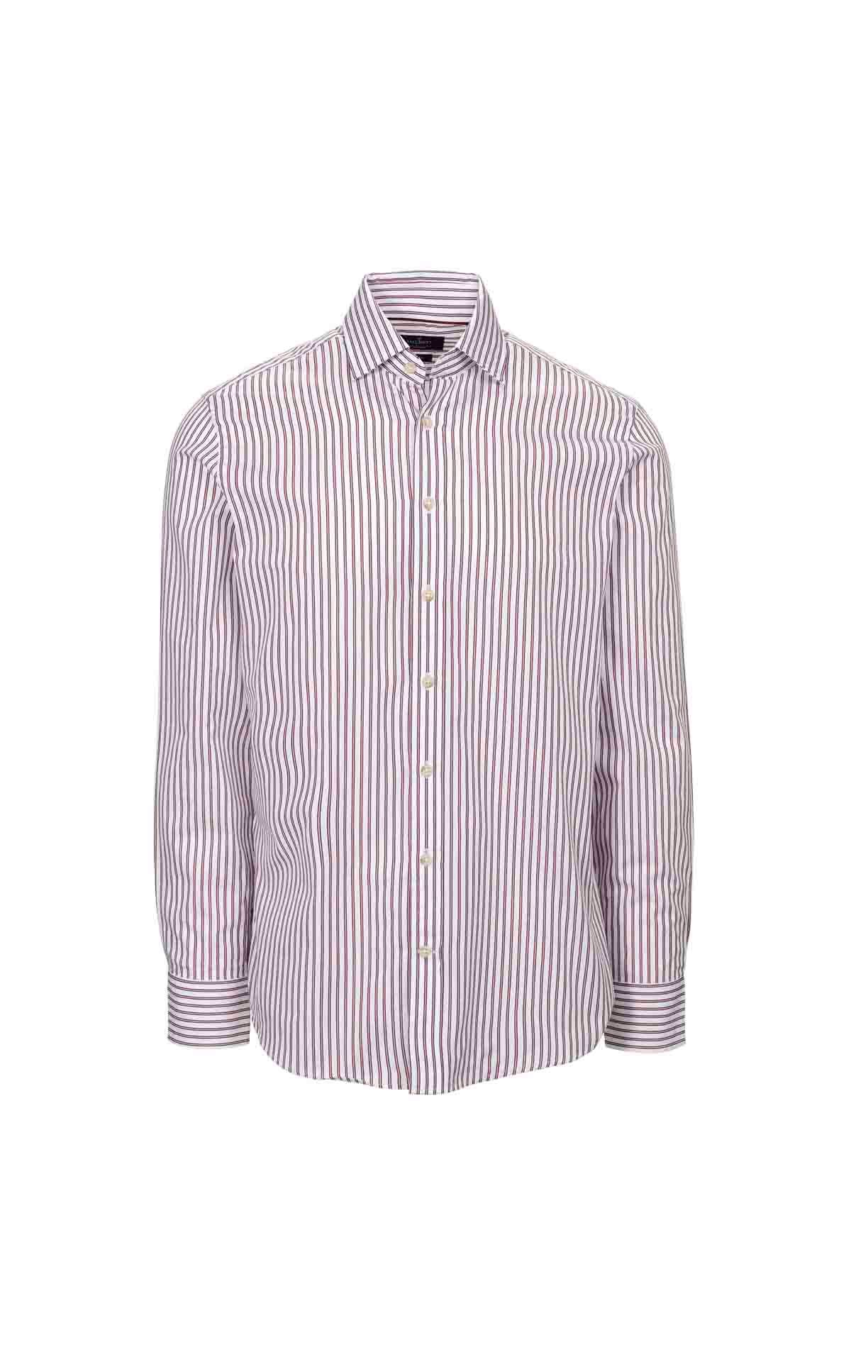 White and red striped shirt Hakcett London outlet madrid las rozas village