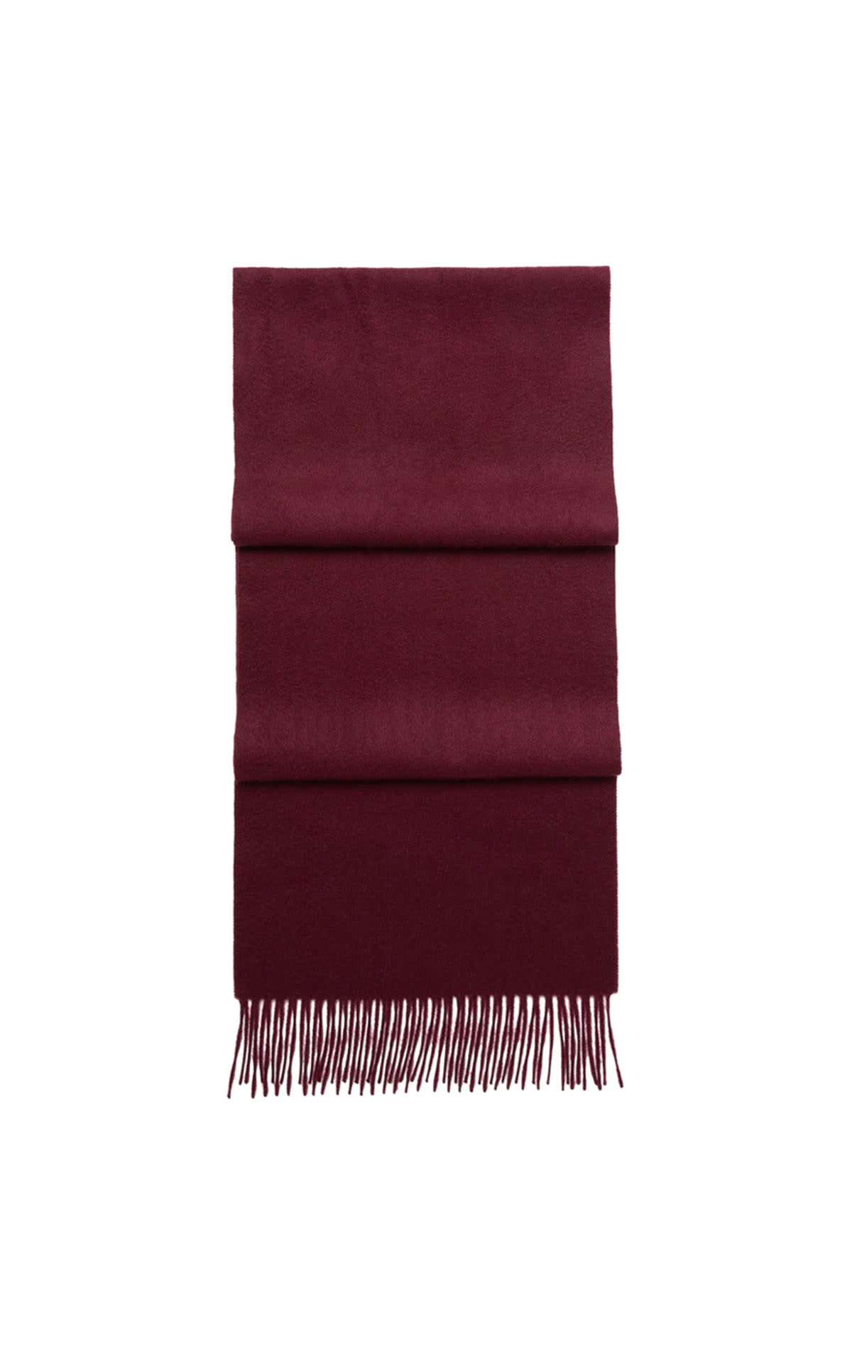 N.Peal Large woven cashmere scarf mulled wine red from Bicester Village