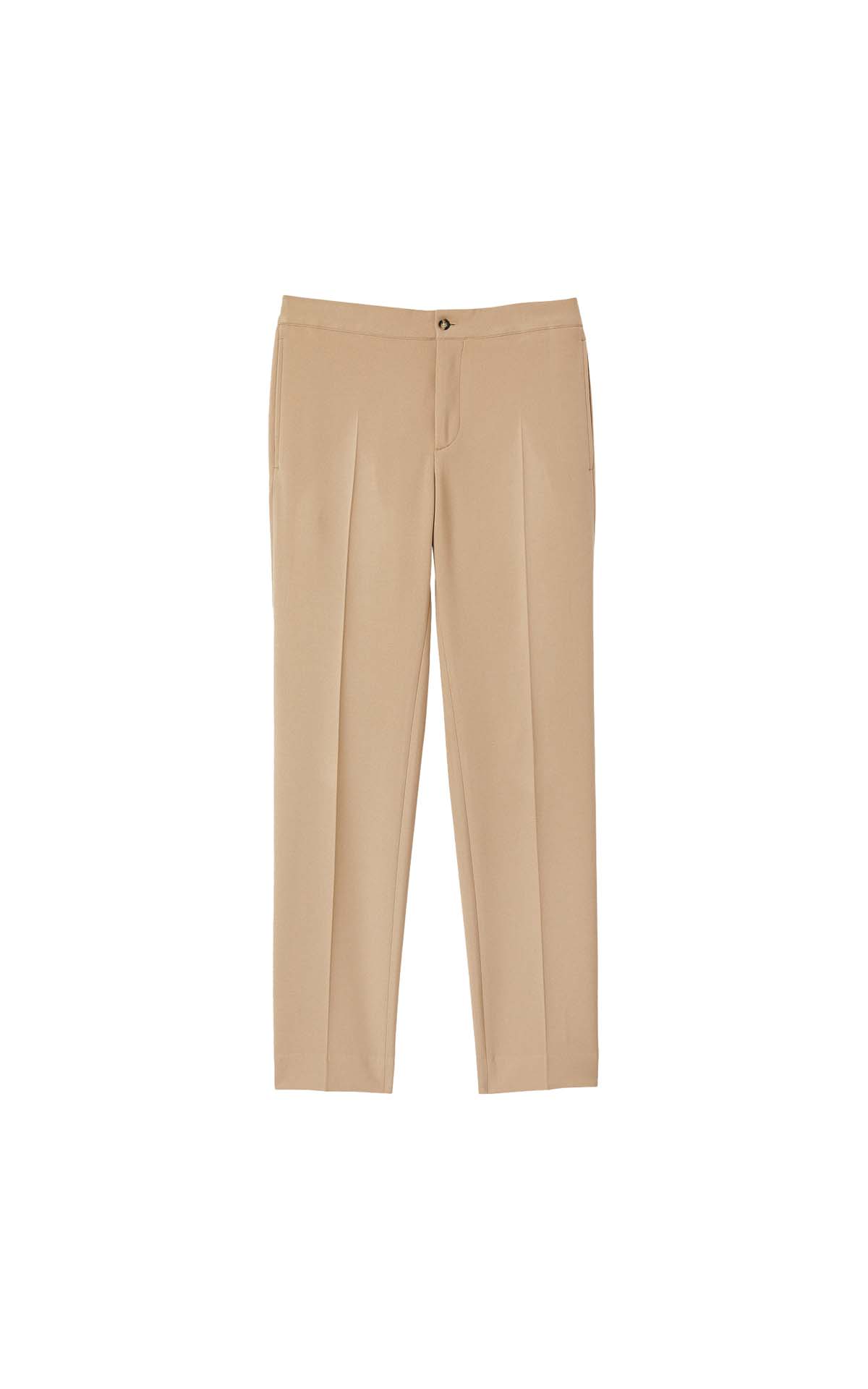 Pantalones de traje camel Sandro outlet madrid las rozas village