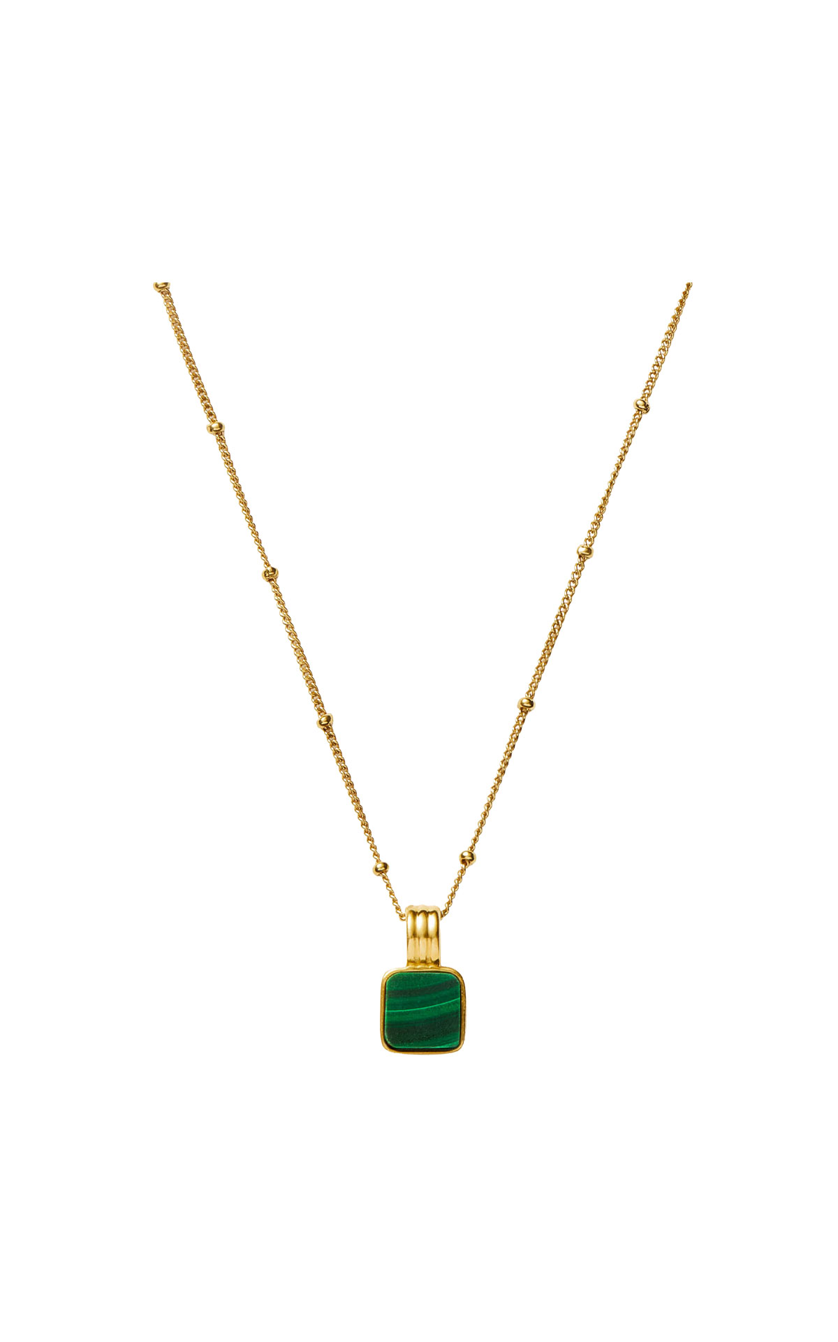 Missoma Lucy Williams Square Malachite Necklace from Bicester Village