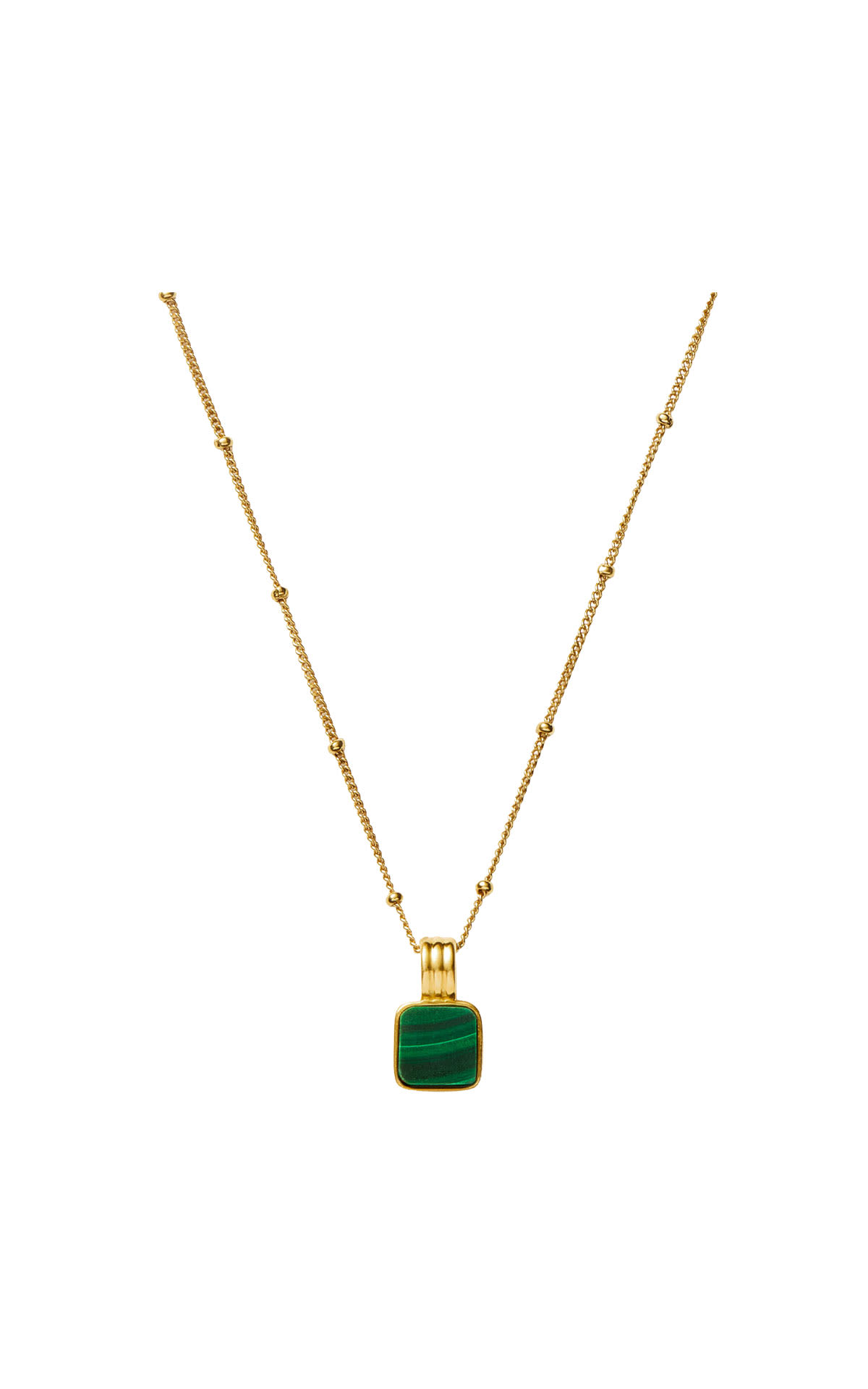 Missoma Lucy Williams Square Malachite Necklace from Bicester Village