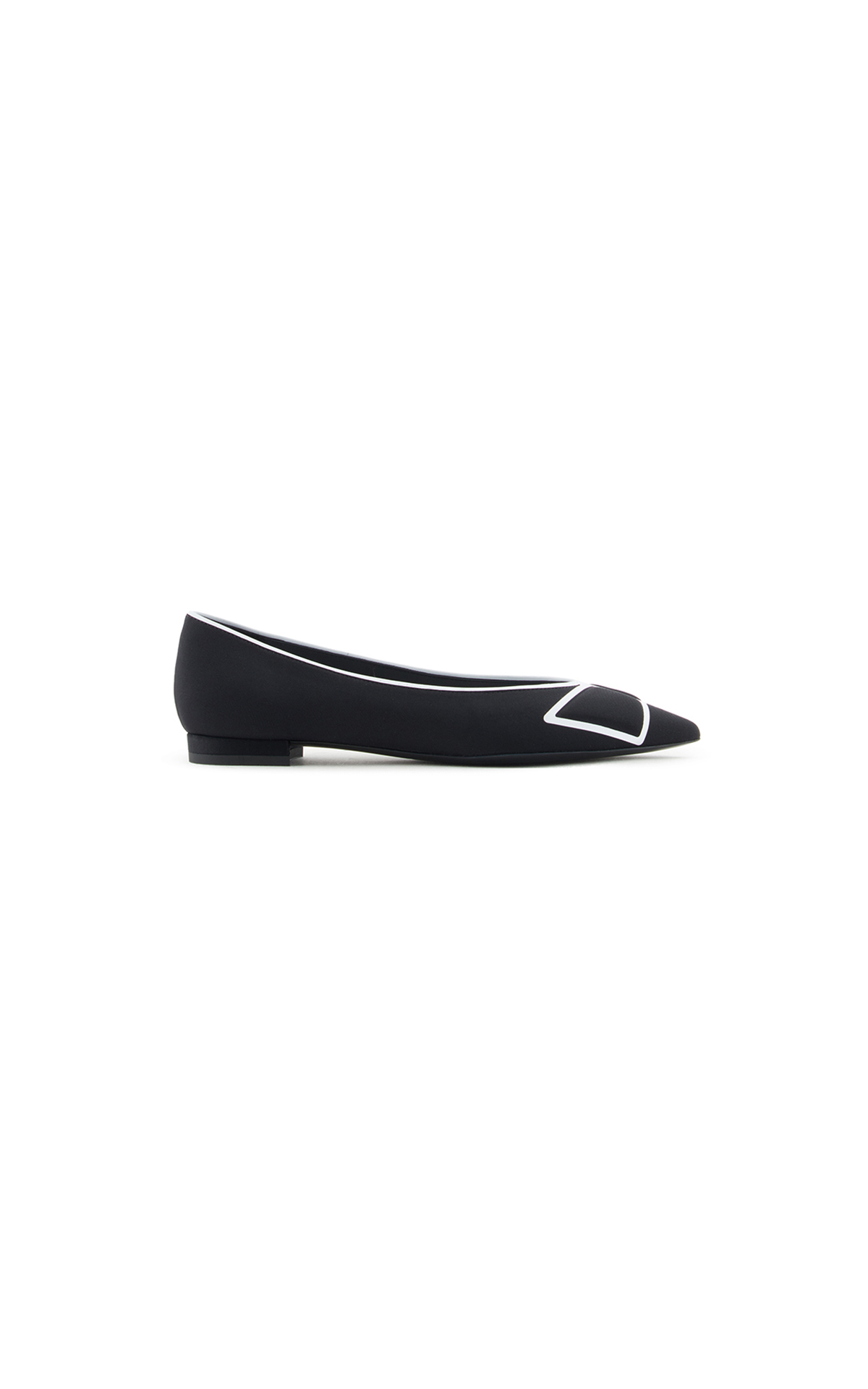 Armani black and white ballet shoes