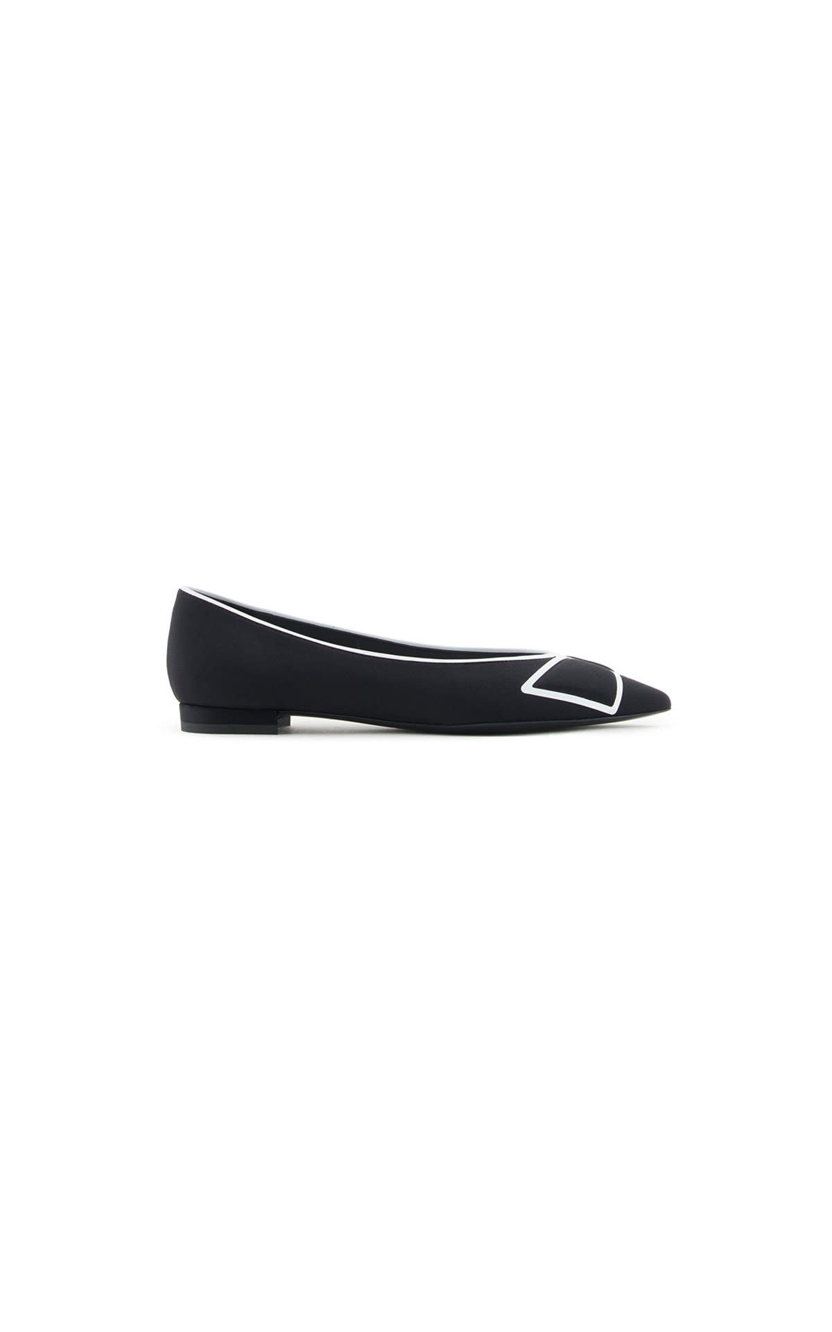 Armani black and white ballet shoes