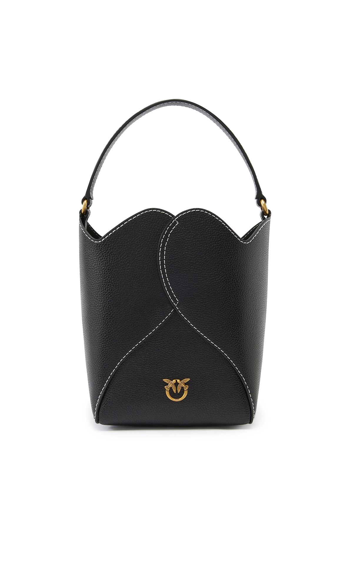 Black bucket bag by PINKO