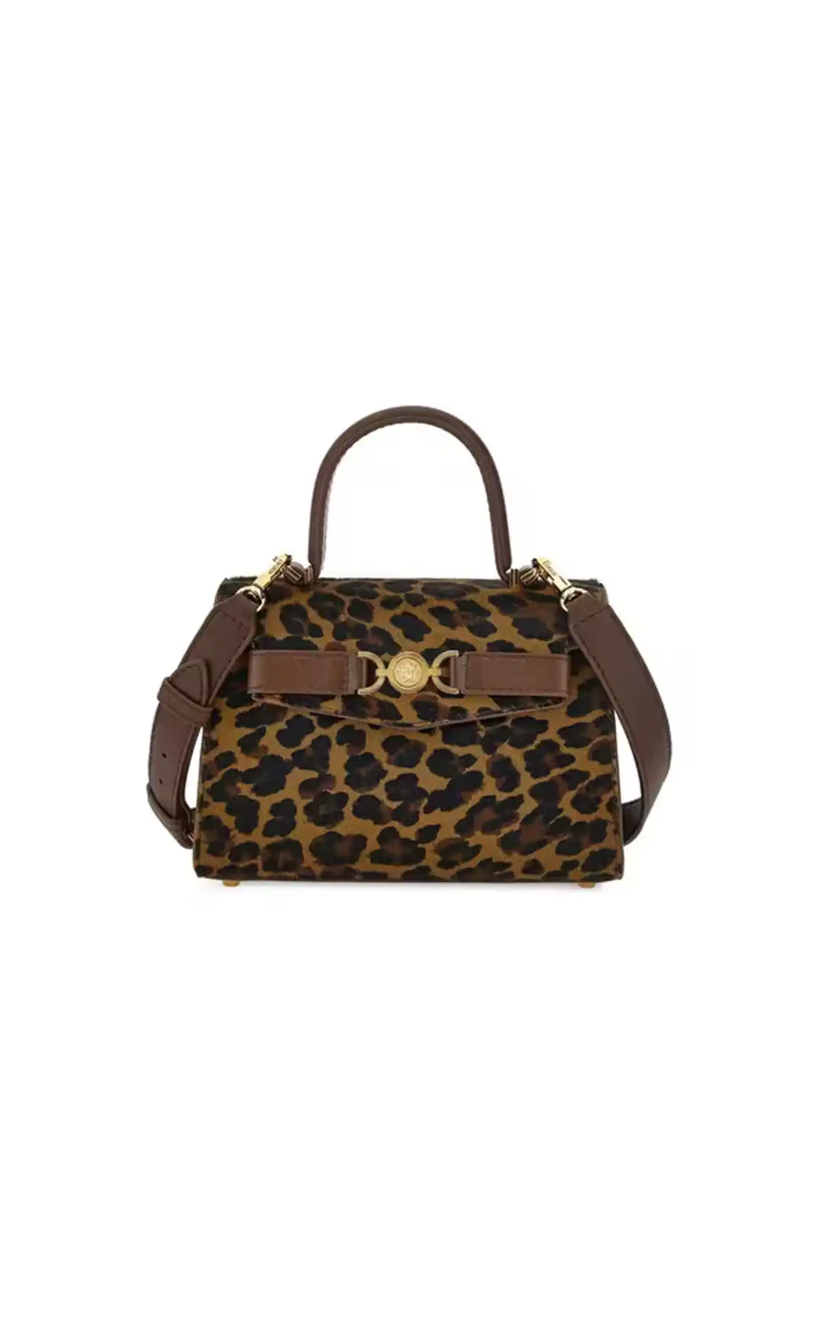 Versace Top-Handle Bag in leopard calf hair La Vallée Village