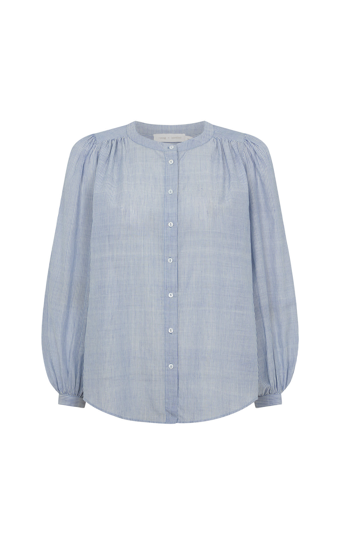 Bamford Una handwoven blouse ocean from Bicester Village