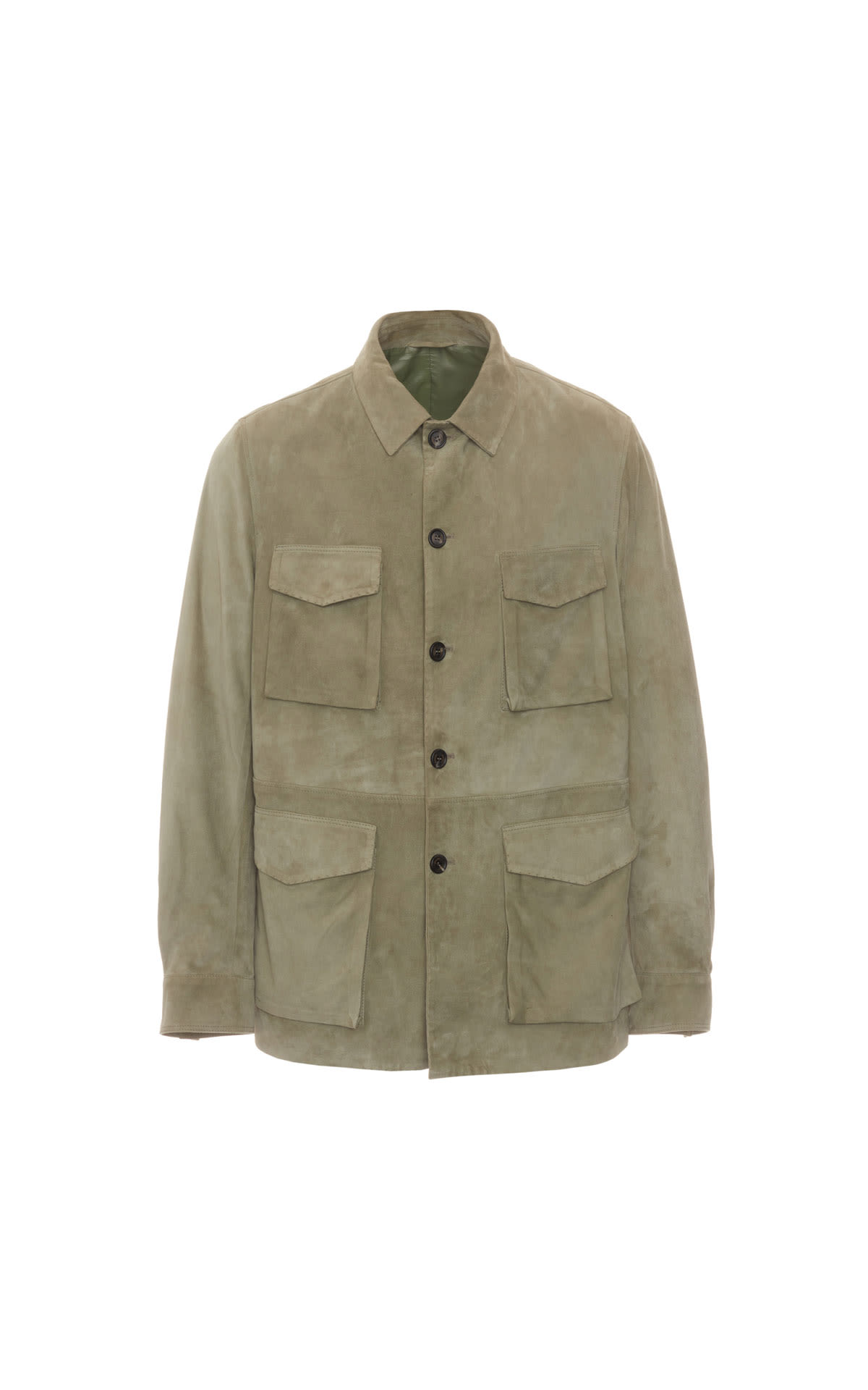 Eleventy Military green suede jacket from Bicester Village