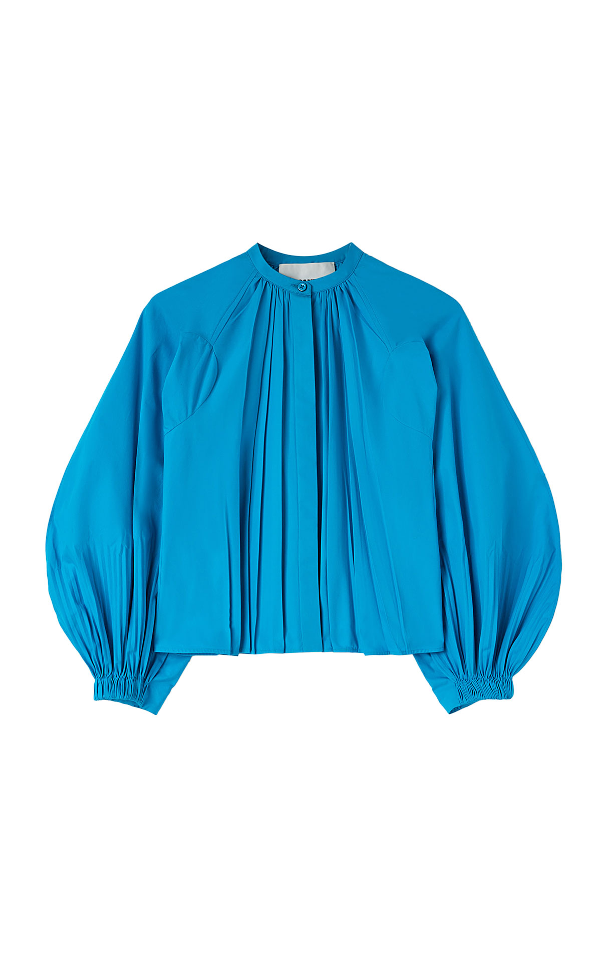 Jil Sander  Long-sleeved cotton shirt with smocked detail from Bicester Village