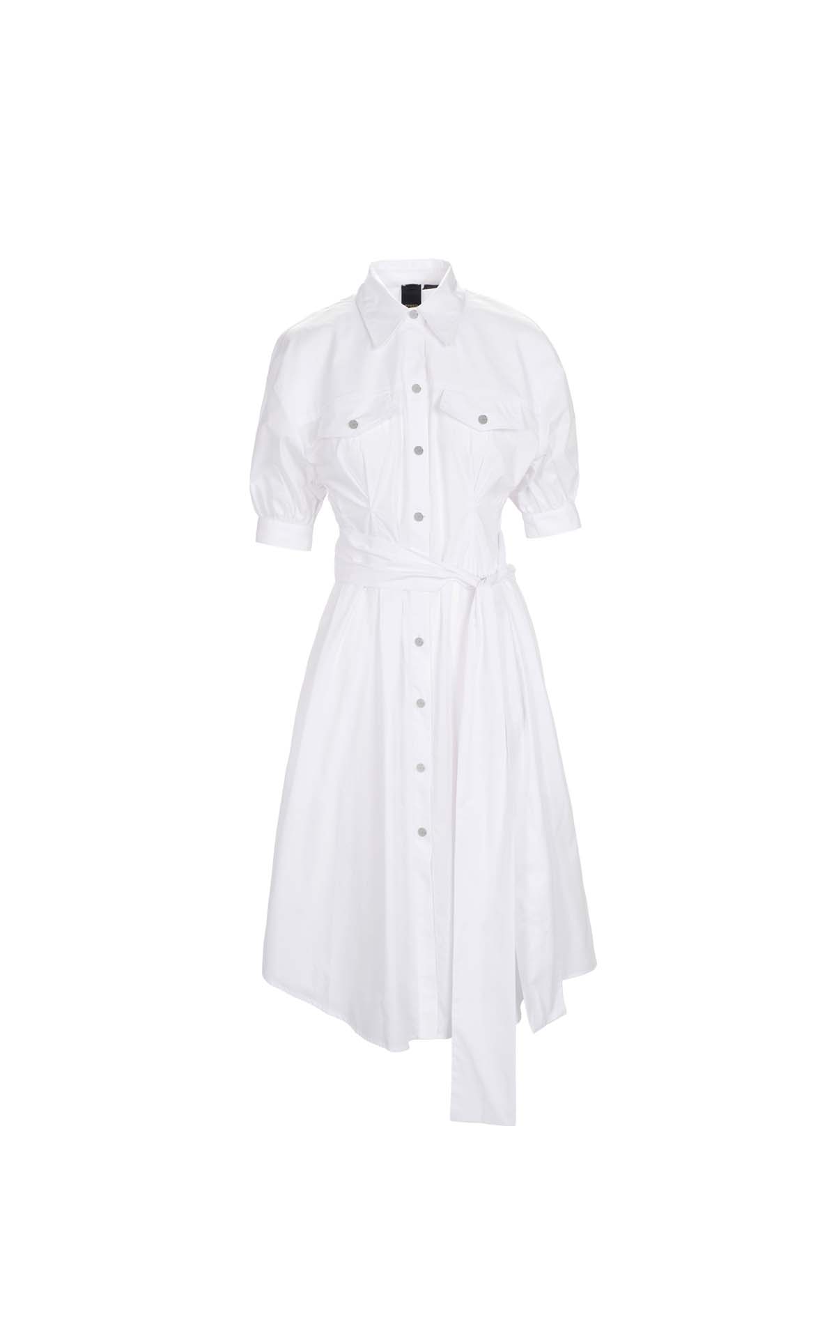 White dress with loose sleeves pinko outlet barcelona la roca village