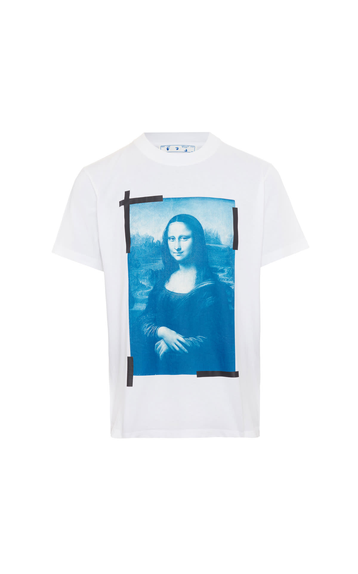 OFF-WHITE Monalisa slim s/s tee white blue from Bicester Village