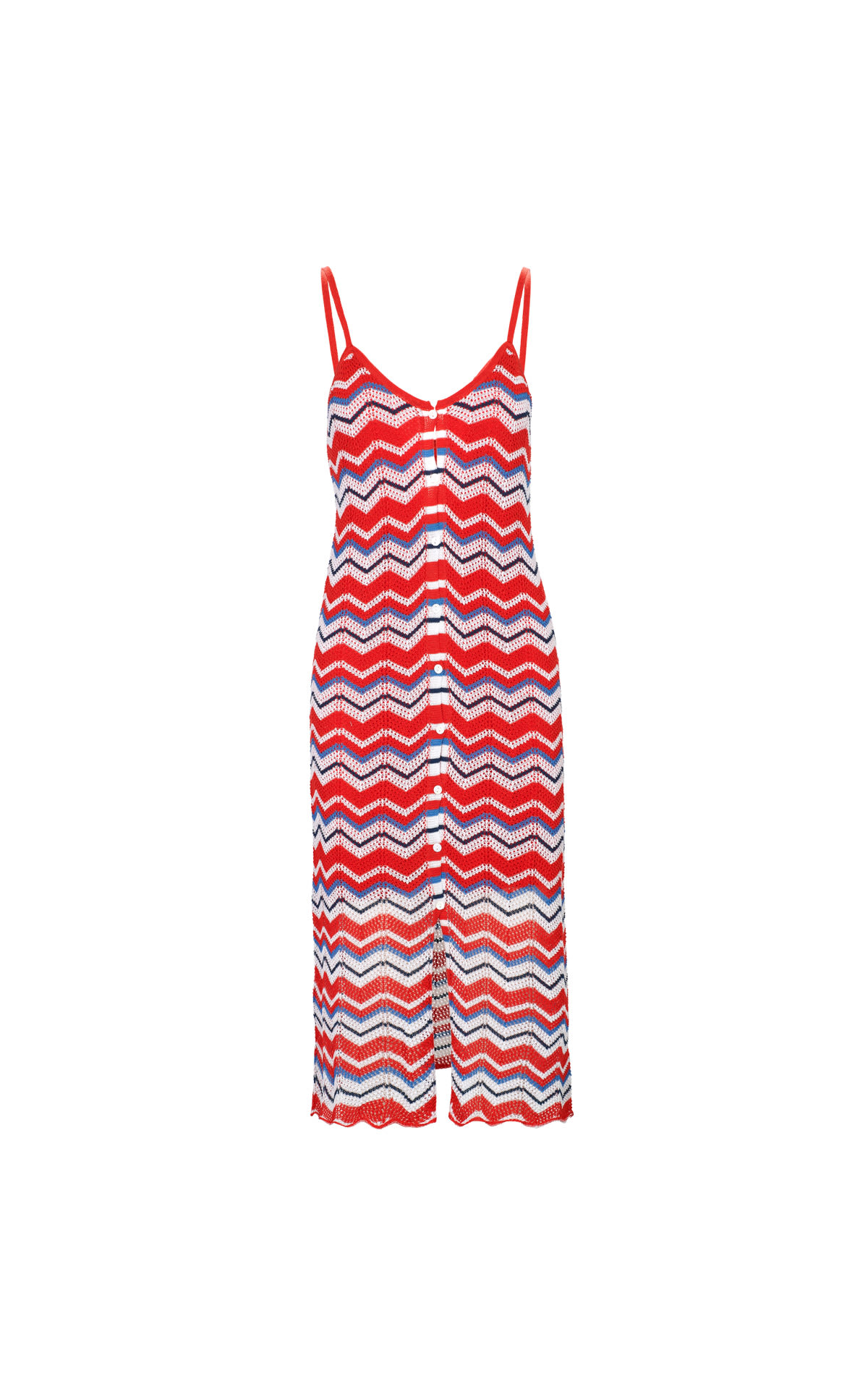 Printed knitted strap dress pepe jeans outlet barcelona la roca village