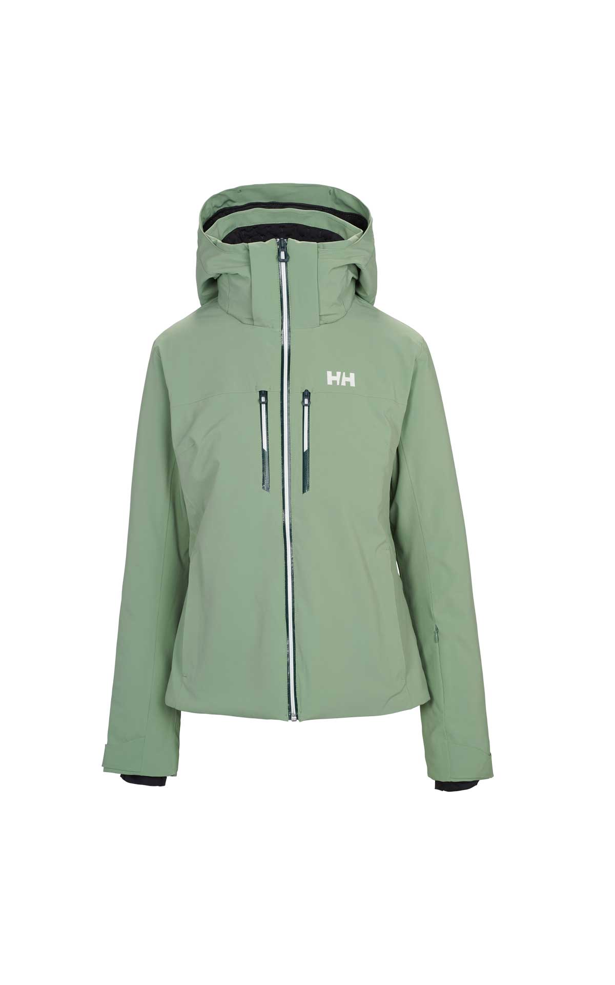 Green ski jacket Helly Hansen