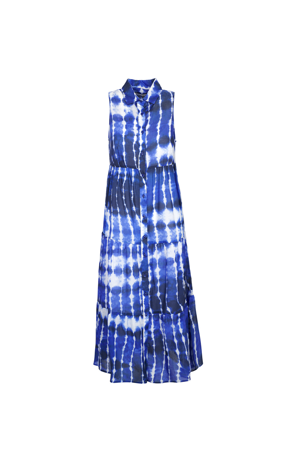 Printed blue tie dye dress Adolfo Dominguez