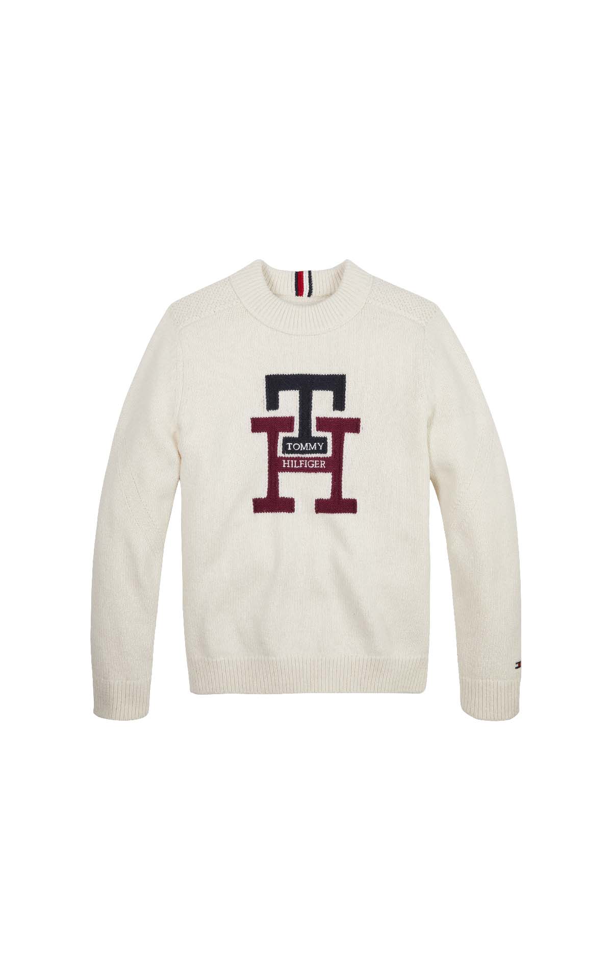 Boy's round neck sweater Tommy Hilfiger outlet barcelona la roca village