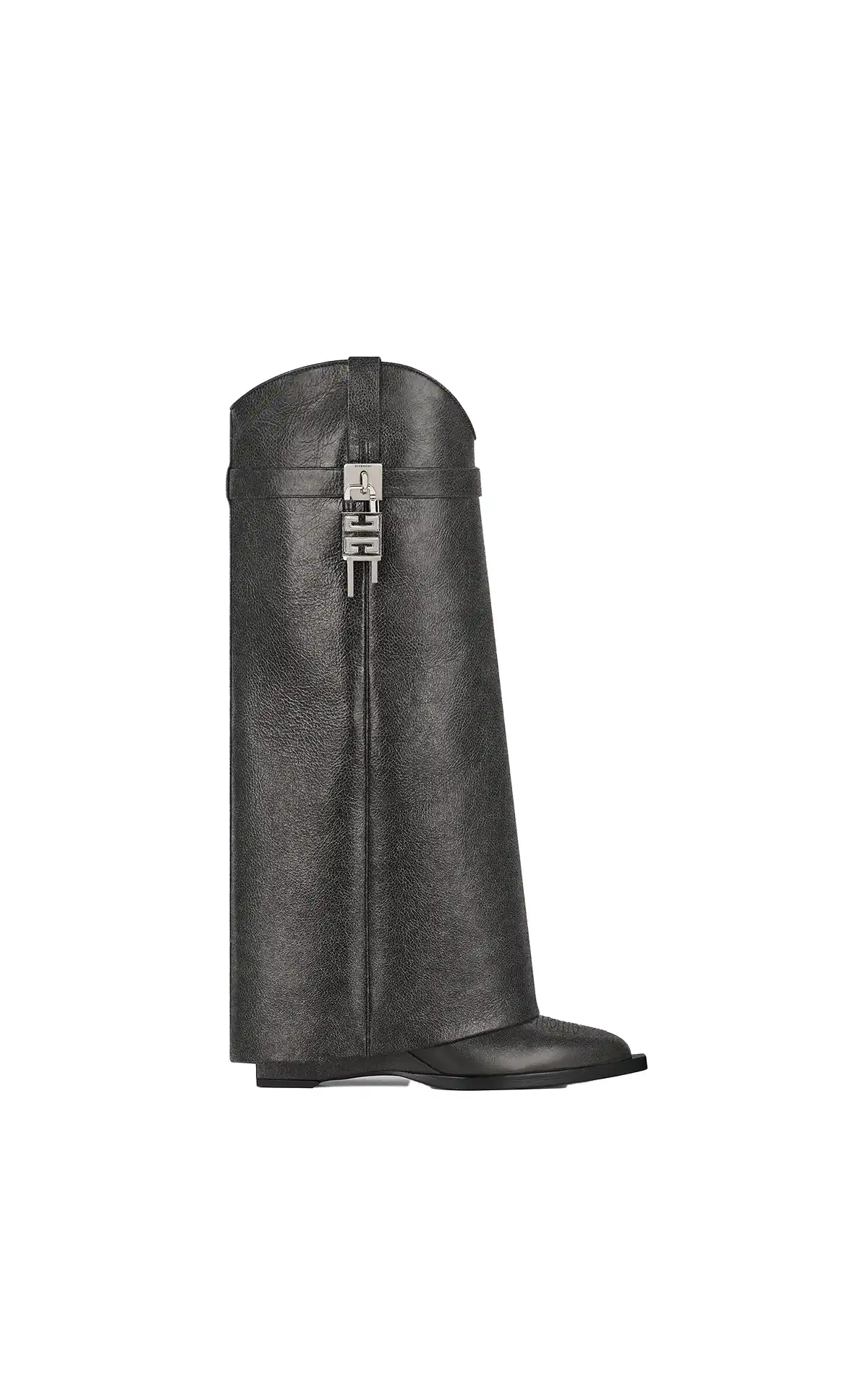 Shark Lock Cowboy Boots in distressed leather Givenchy La Vallée Village